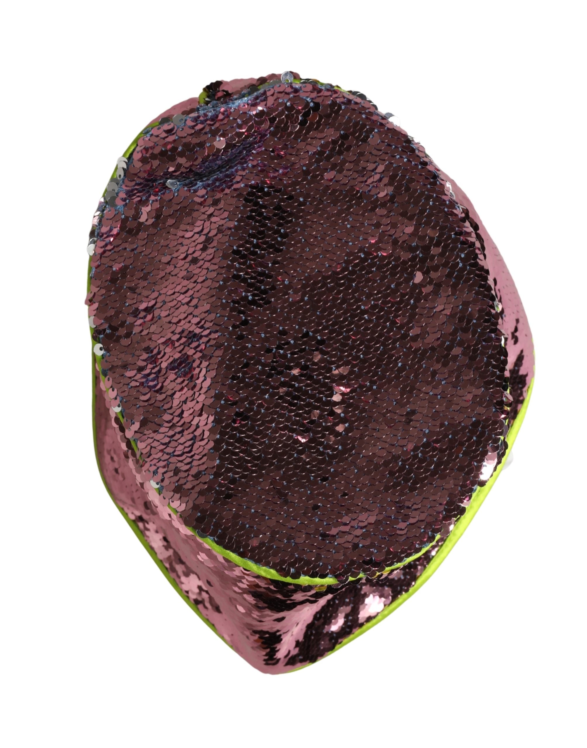 Dolce & Gabbana Men Purple Sequined Bucket Fisherman Capello Men's Hat