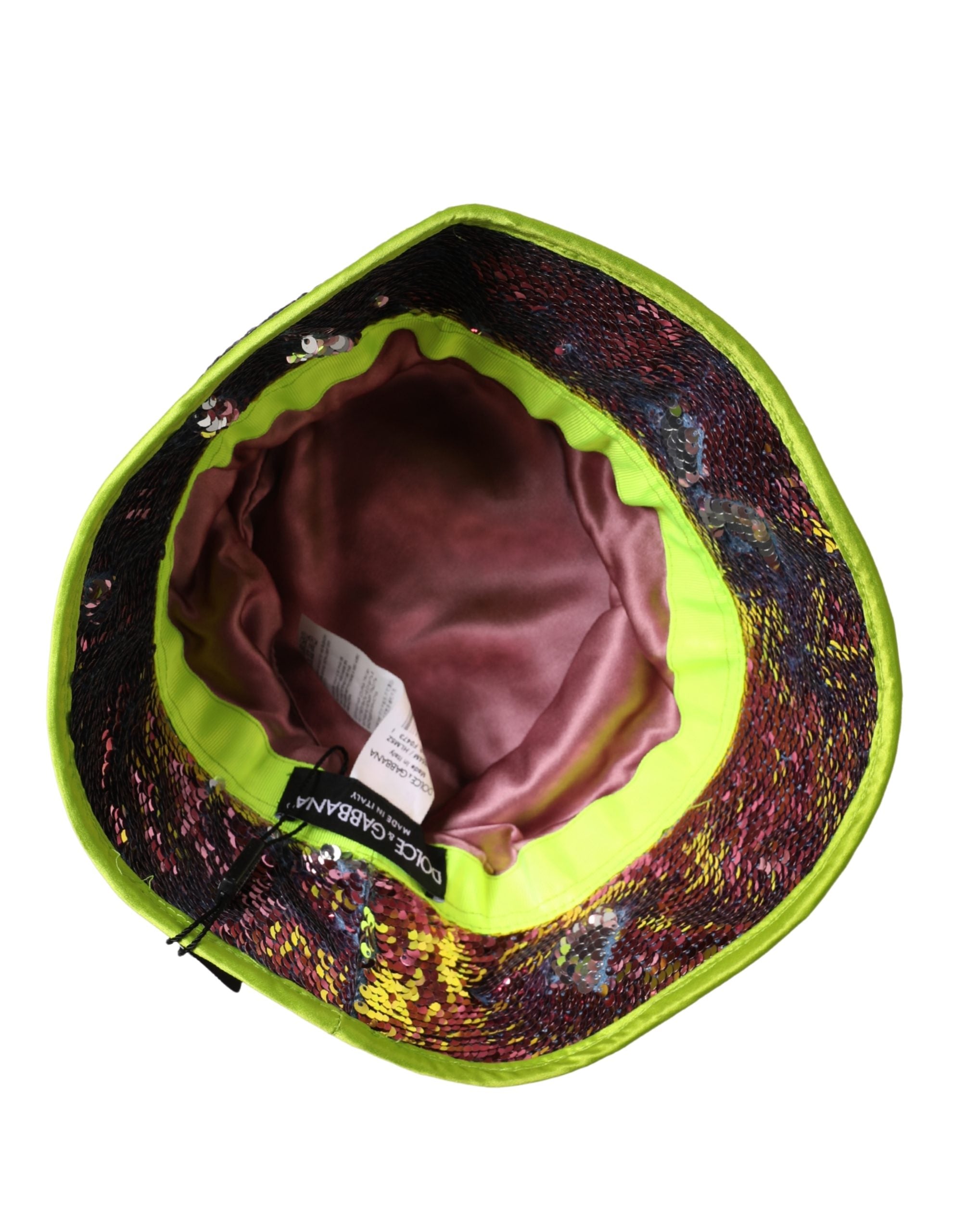Dolce & Gabbana Men Purple Sequined Bucket Fisherman Capello Men's Hat