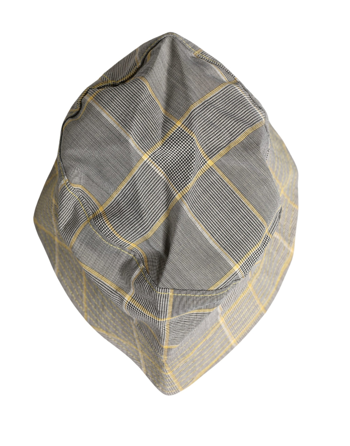Dolce & Gabbana Men Gray Checkered Bucket Fisherman Capello Men's Hat