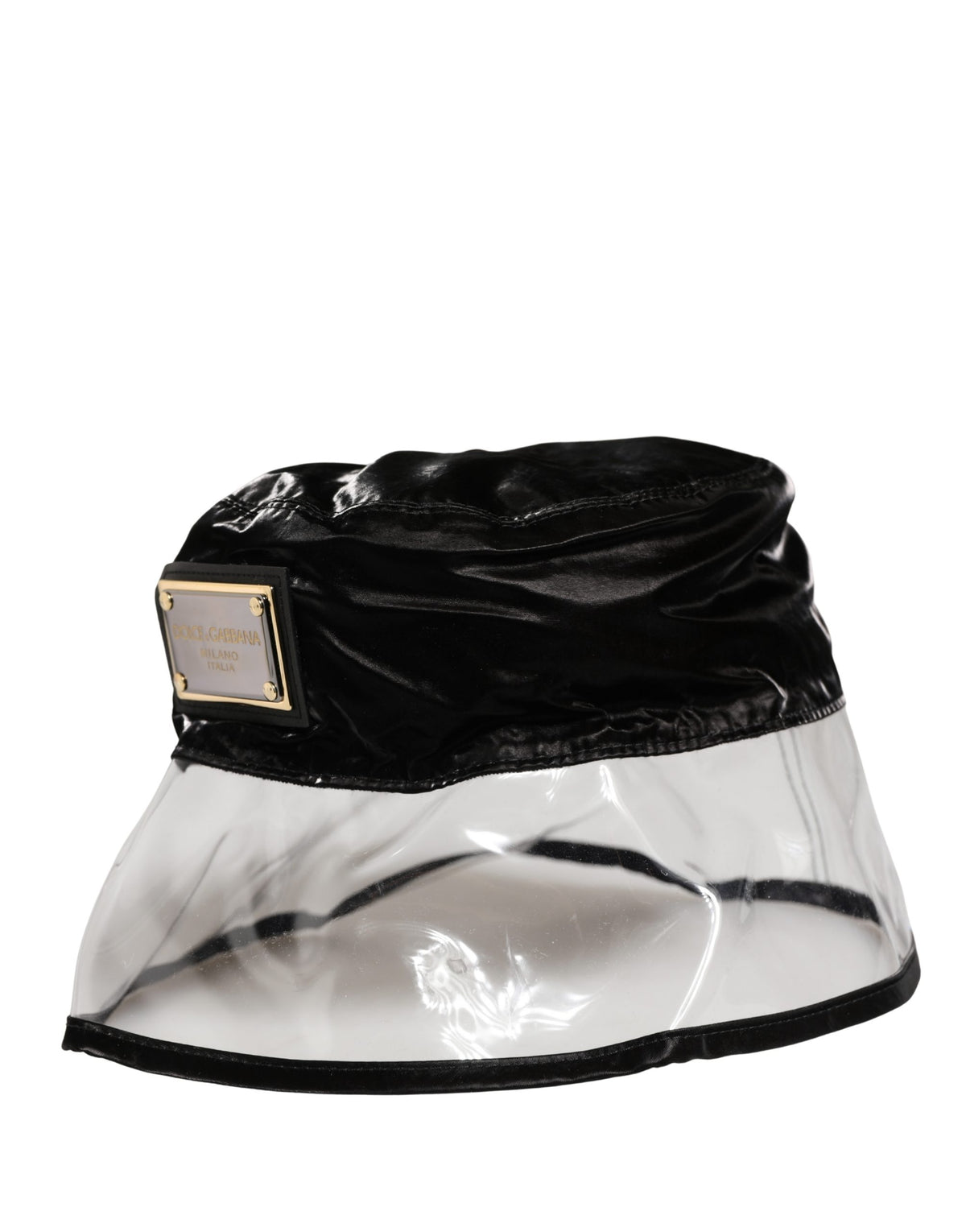Dolce & Gabbana Black Nylon Plastic Fisherman Bucket Capello Men's Hat