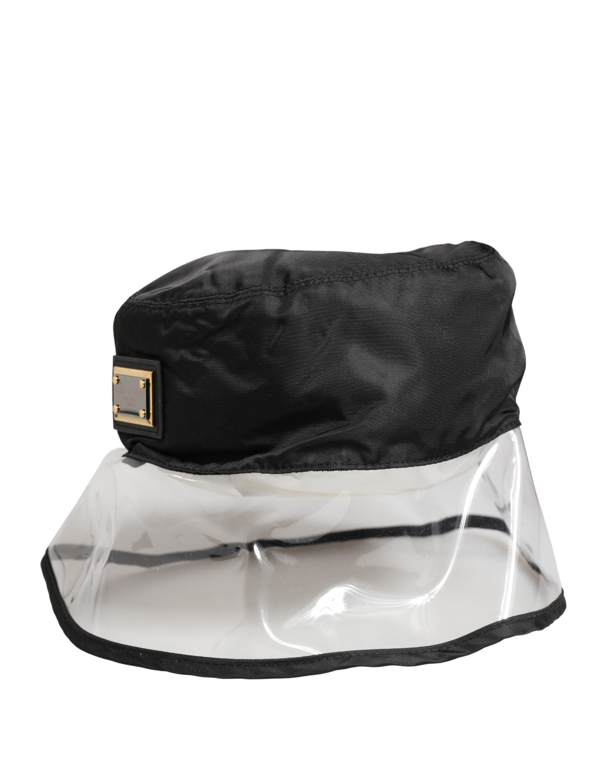 Dolce & Gabbana Men Black Plastic Fisherman Bucket Capello Men's Hat