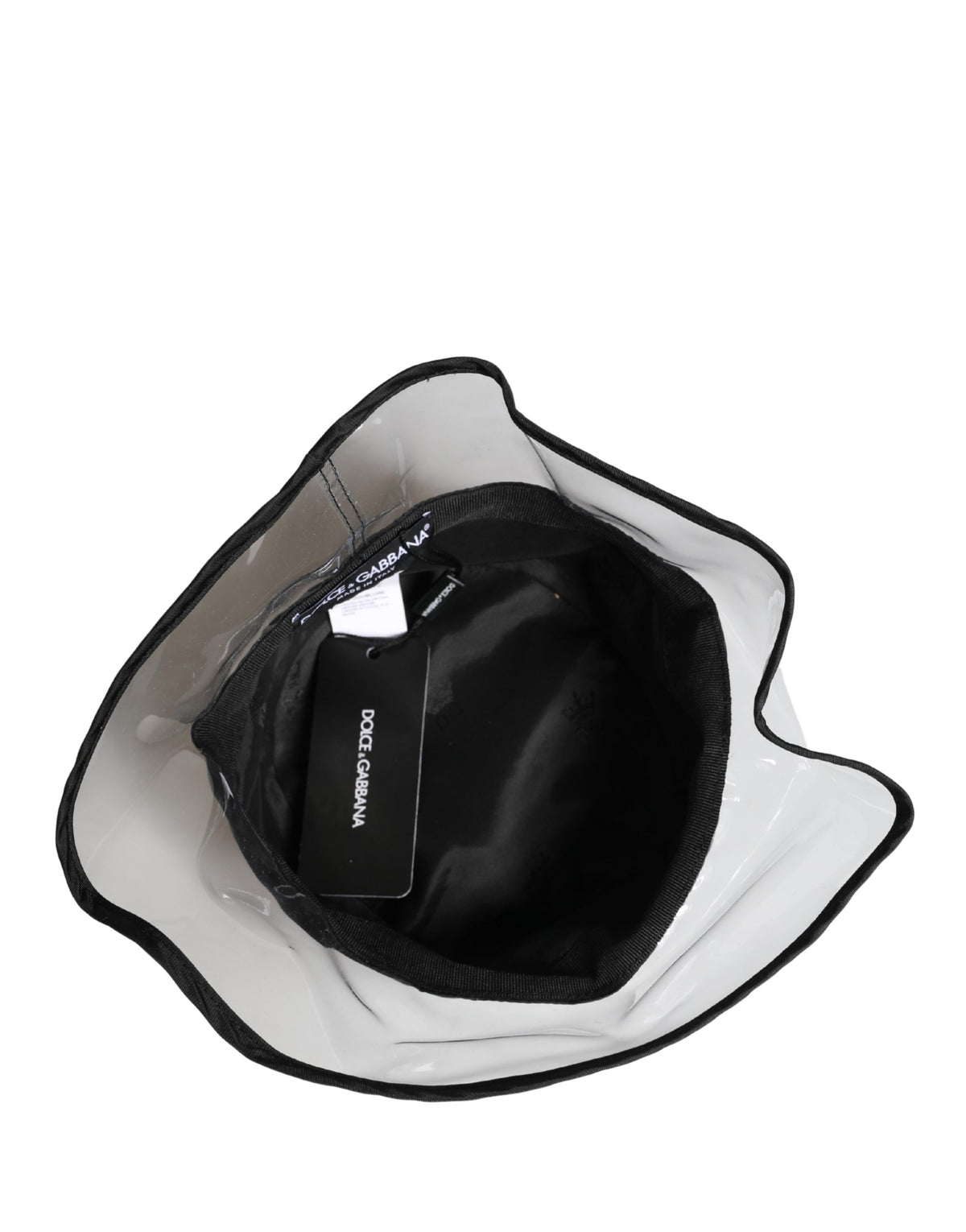 Dolce & Gabbana Men Black Plastic Fisherman Bucket Capello Men's Hat