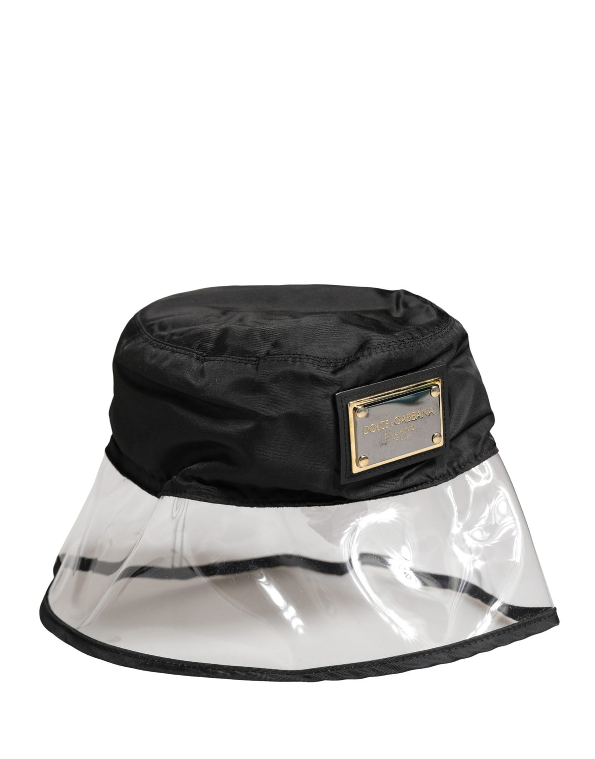 Dolce & Gabbana Men Black Plastic Fisherman Bucket Capello Men's Hat