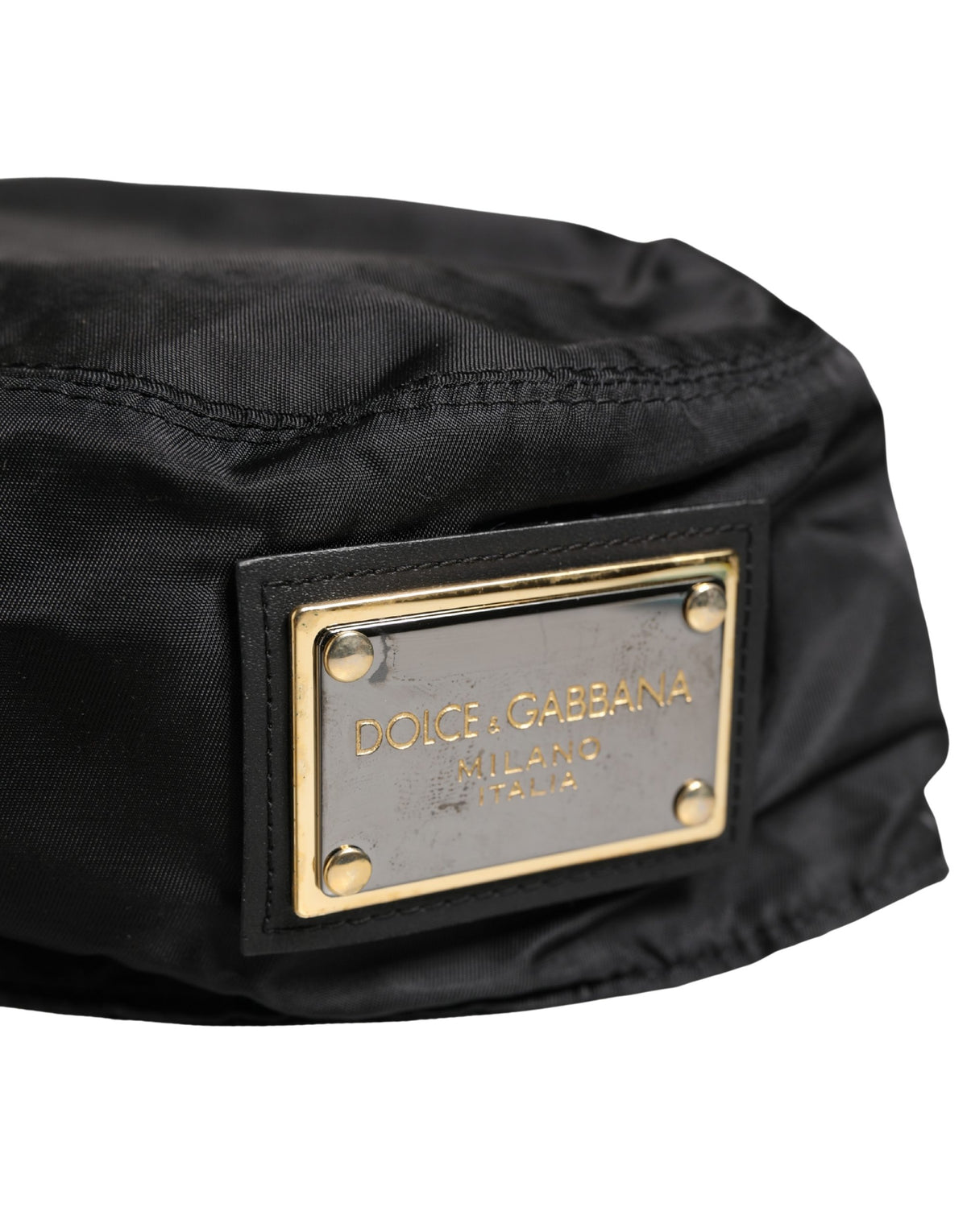 Dolce & Gabbana Men Black Plastic Fisherman Bucket Capello Men's Hat
