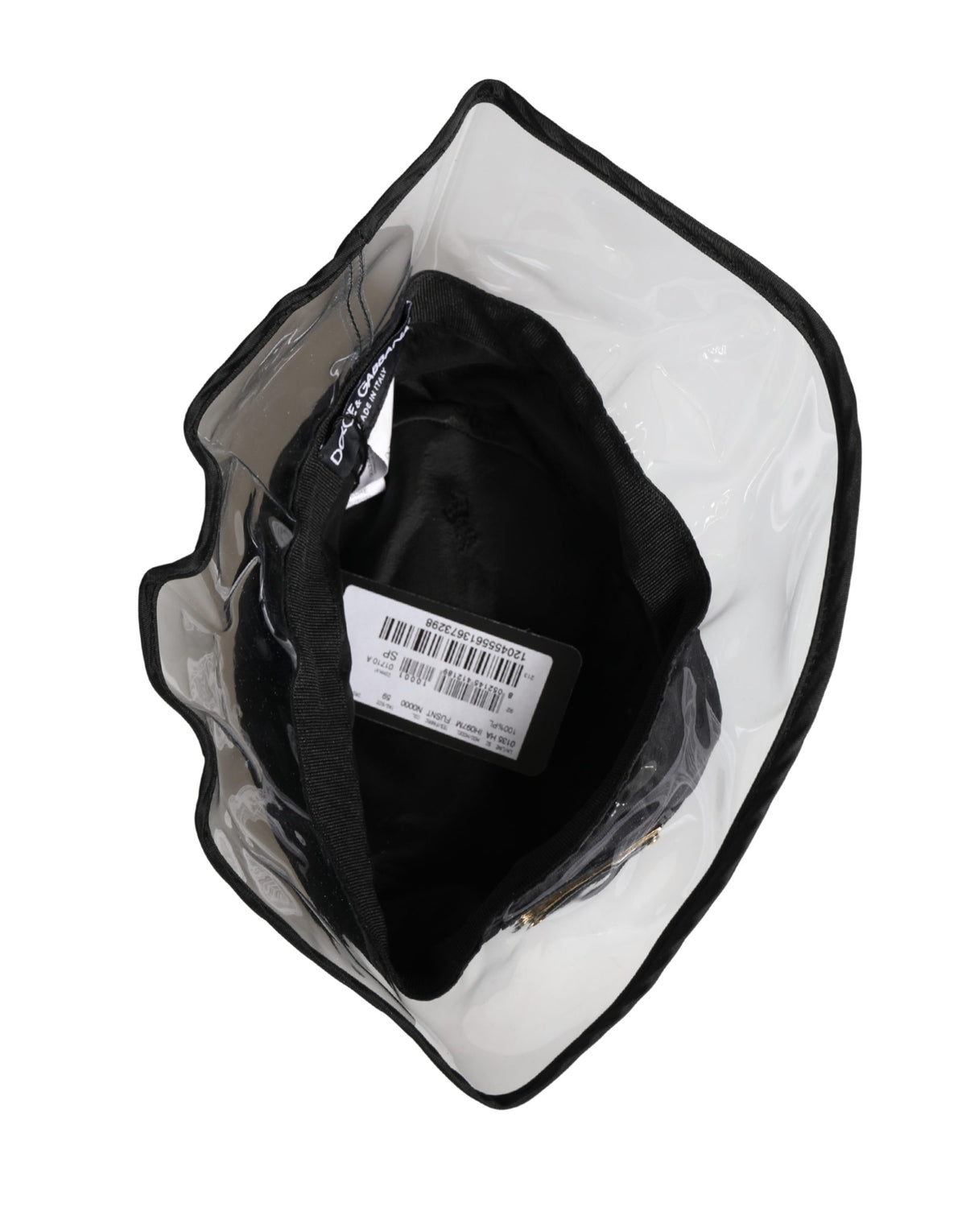 Dolce & Gabbana Men Black Plastic Fisherman Bucket Capello Men's Hat