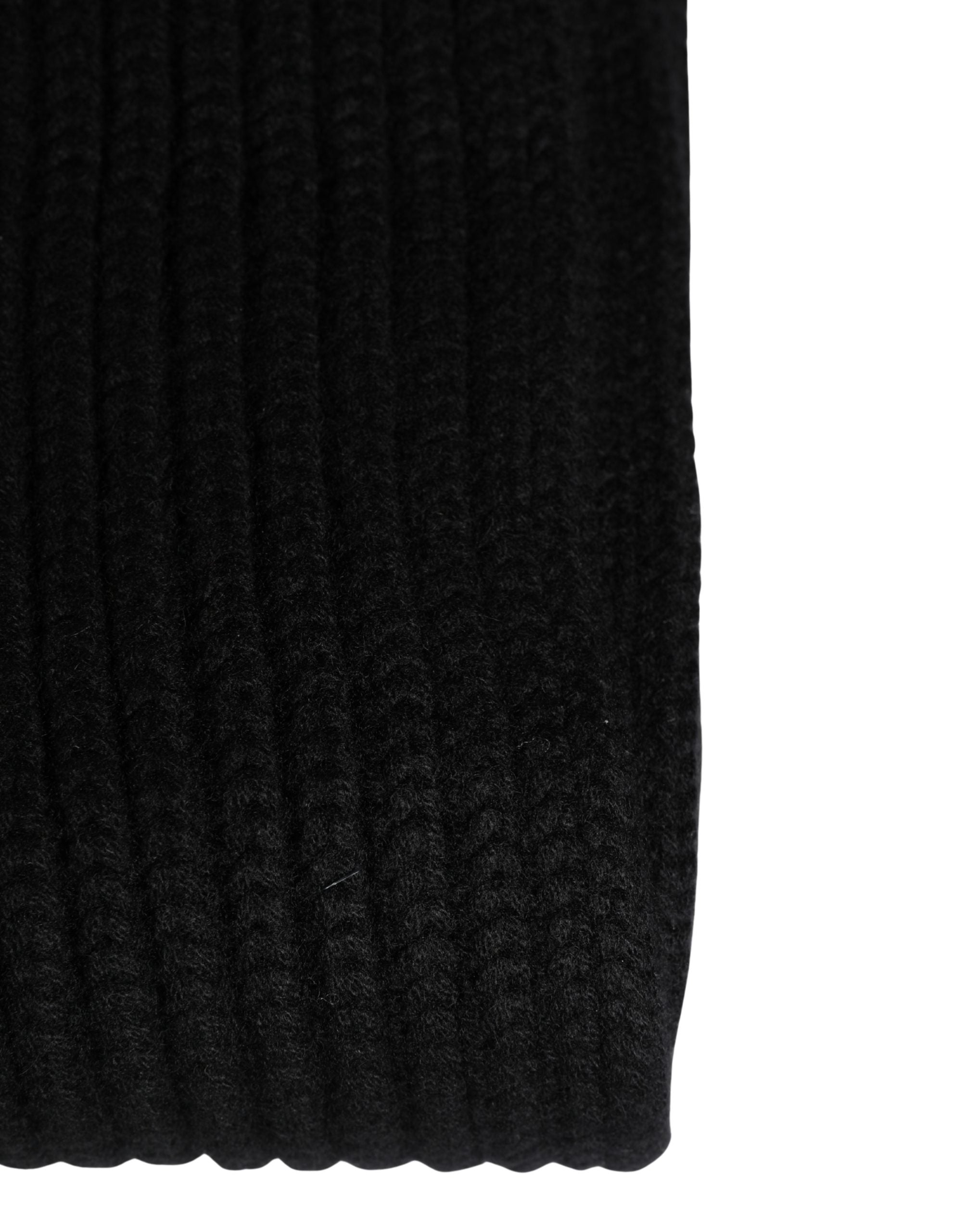 Dolce & Gabbana Black Cashmere Knitted Men Neck Warmer One Size Men's Scarf