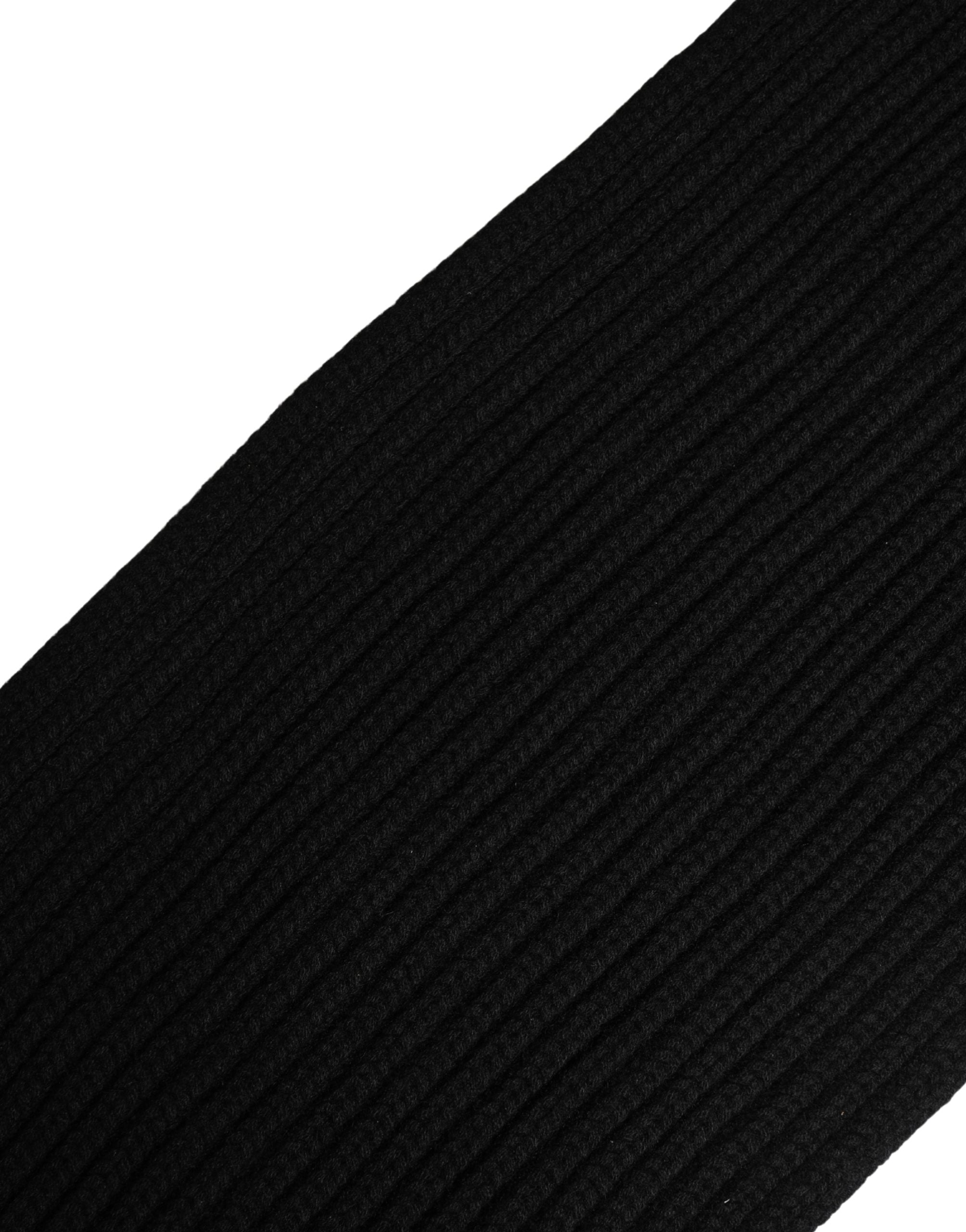 Dolce & Gabbana Black Cashmere Knitted Men Neck Warmer One Size Men's Scarf