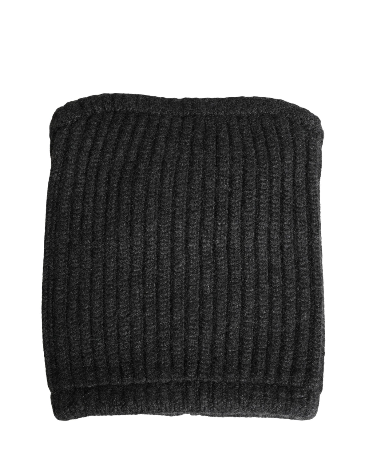 Dolce & Gabbana Black Cashmere Knitted Men Winter Neck Warmer Men's Hat
