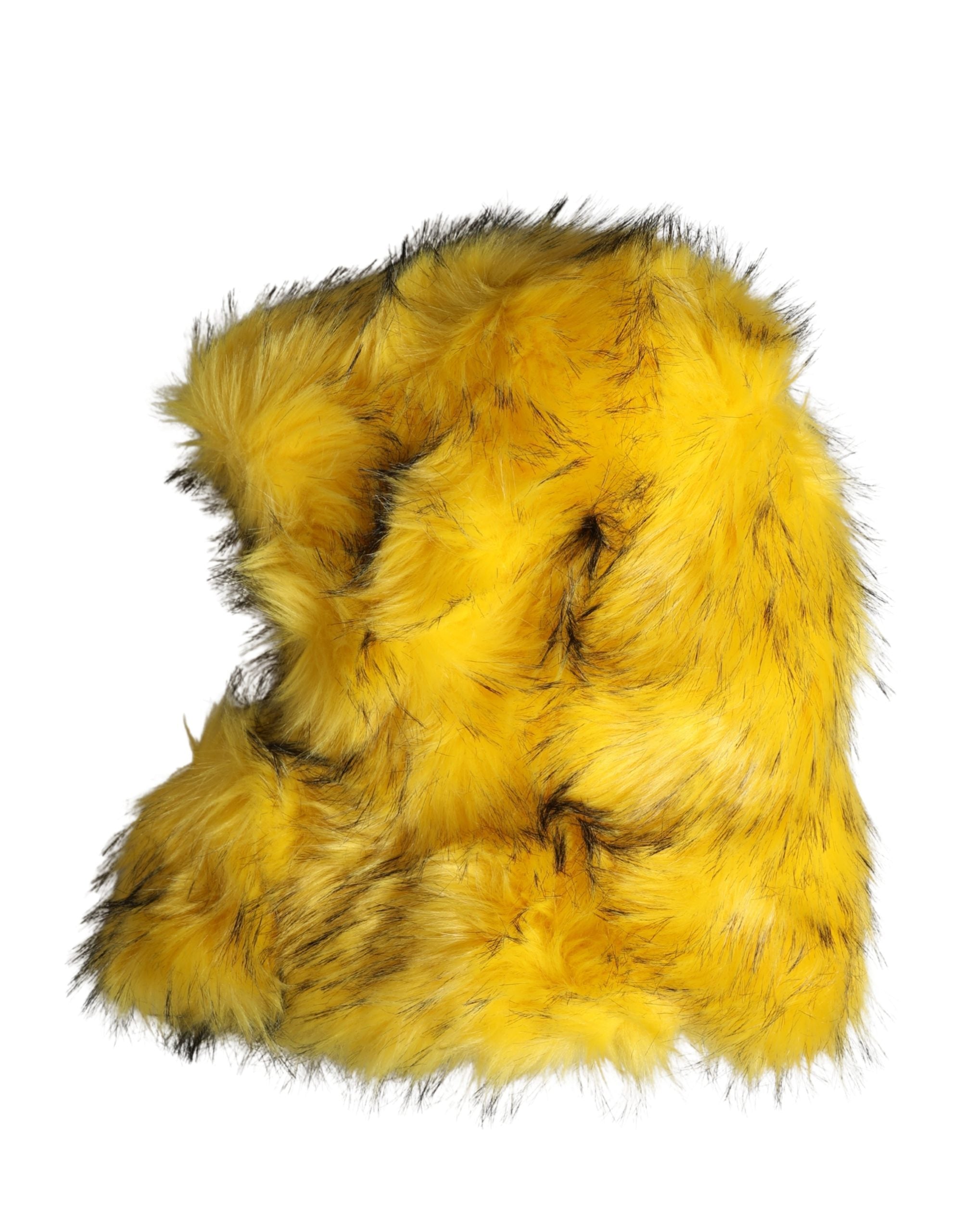 Dolce & Gabbana Yellow Modacrylic Fur Women Bucket Capello Women's Hat