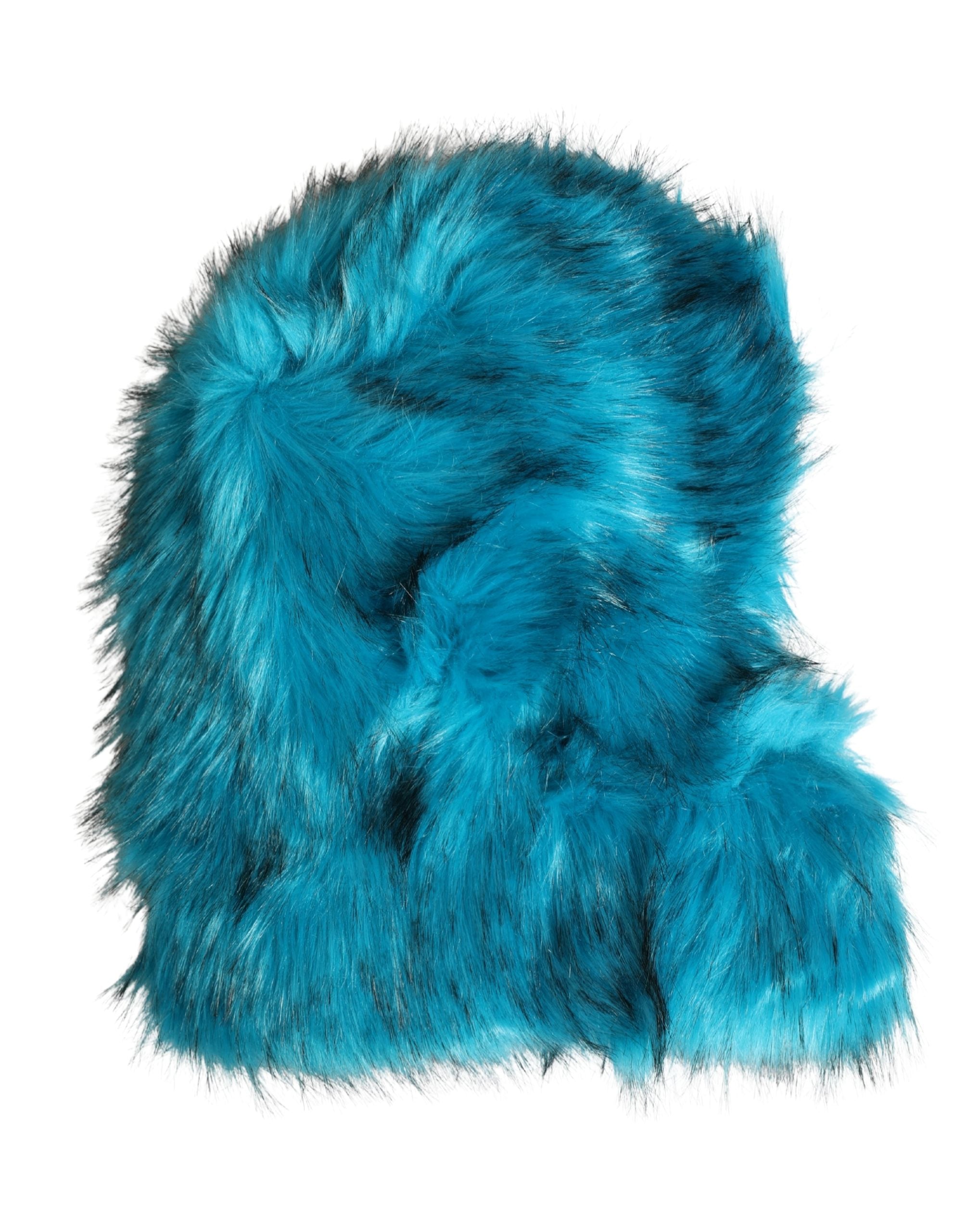 Dolce & Gabbana Blue Modacrylic Fur Women Bucket Capello Women's Hat