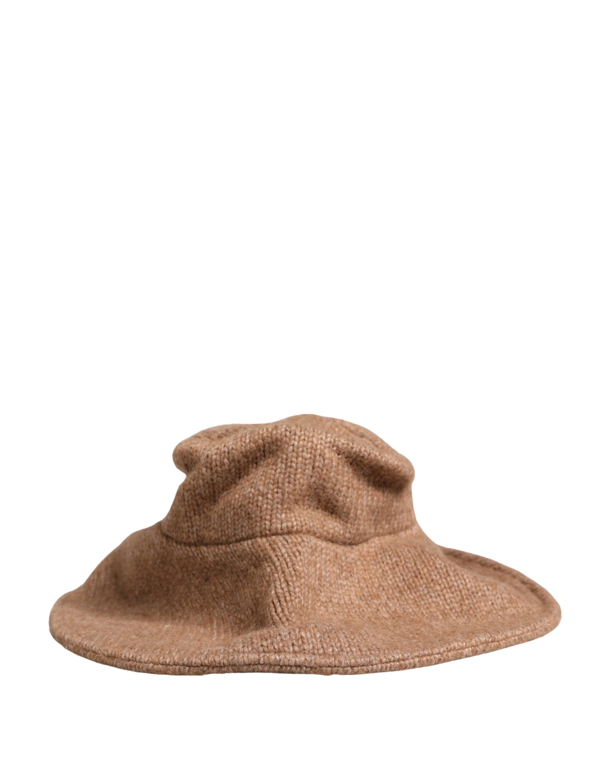 Dolce & Gabbana Brown Llama Wool Women Knitted Capello Women's Hat