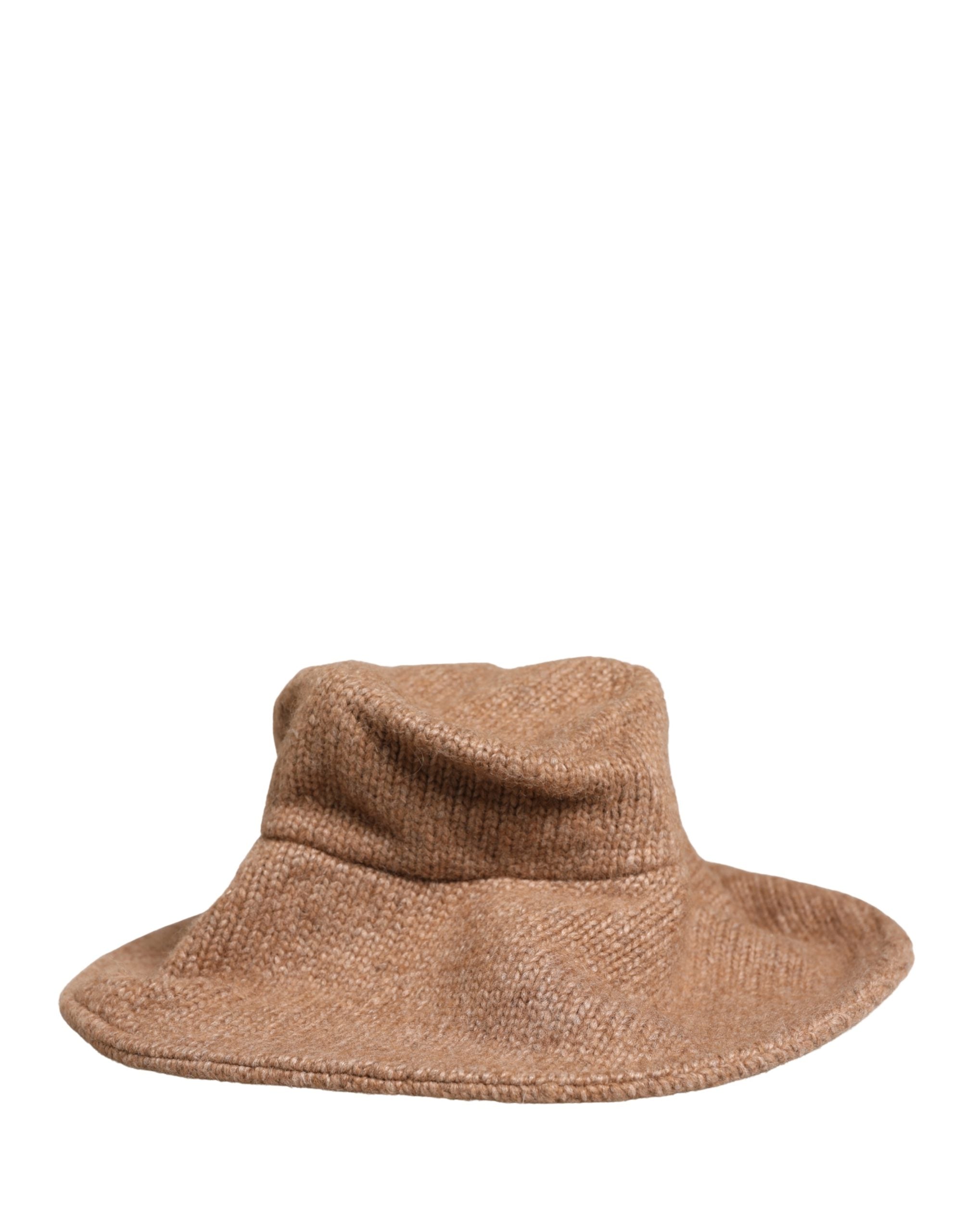 Dolce & Gabbana Brown Llama Wool Women Knitted Capello Women's Hat