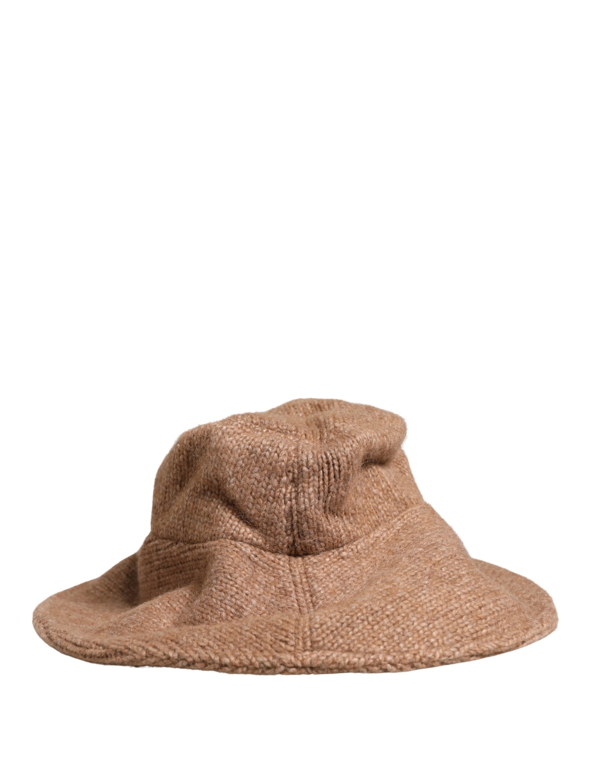 Dolce & Gabbana Brown Llama Wool Women Knitted Capello Women's Hat