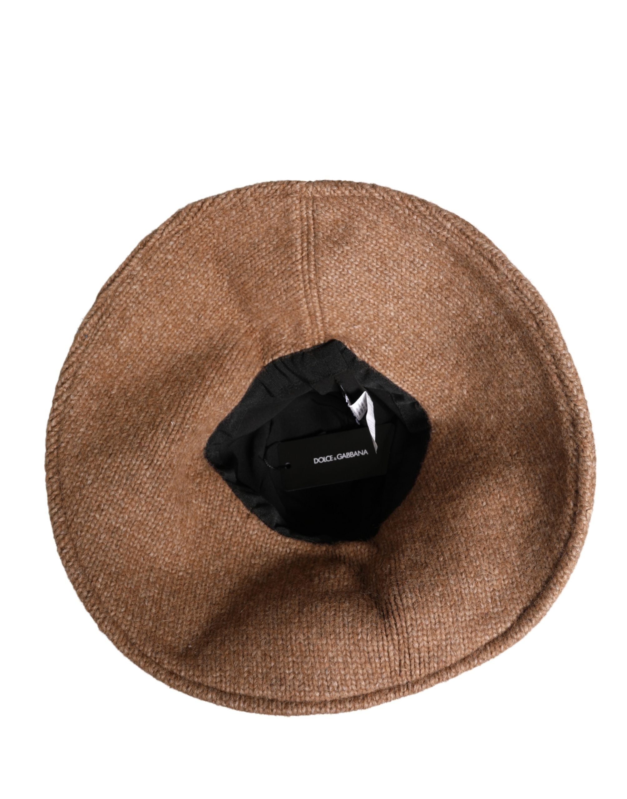 Dolce & Gabbana Brown Llama Wool Women Knitted Capello Women's Hat