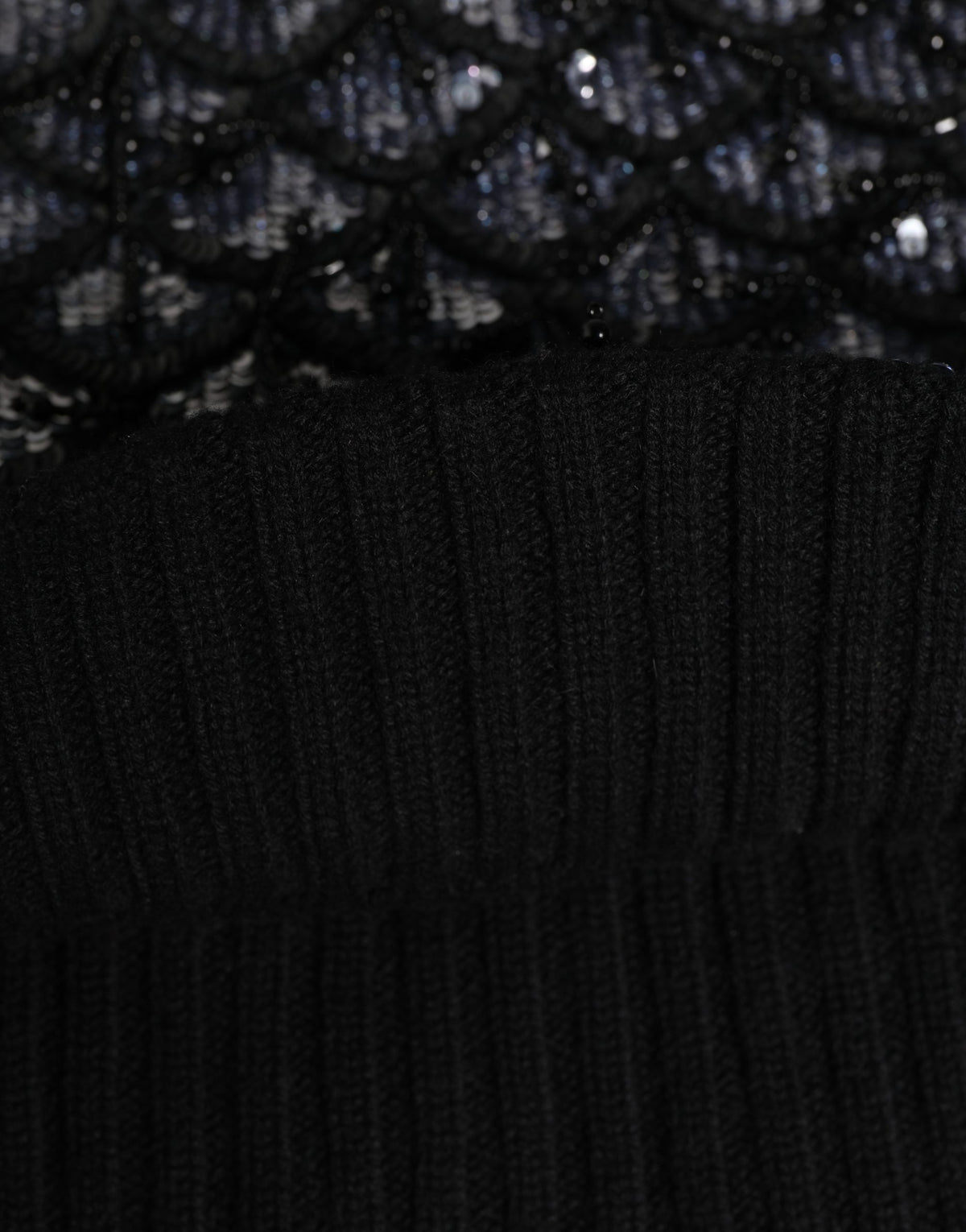 Dolce & Gabbana Black Wool Crystal Embellished Balaclava Women's Hat