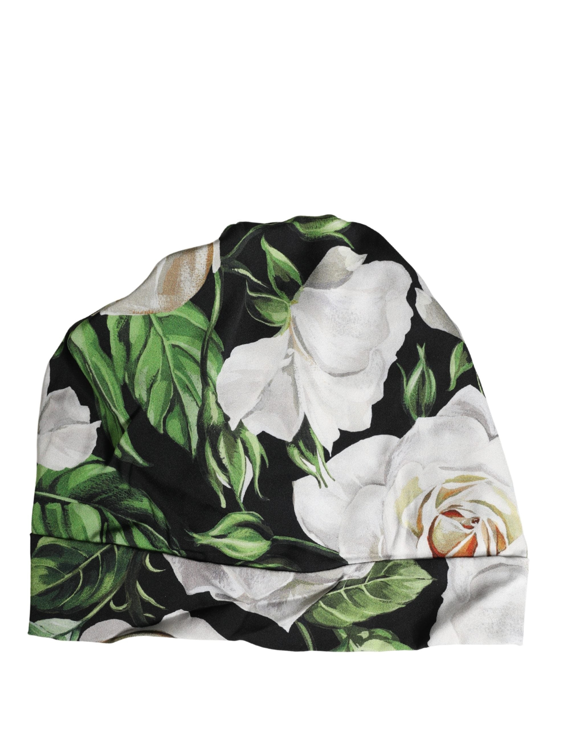 Dolce & Gabbana Black Floral Motif Turban Headwear Women Women's Hat