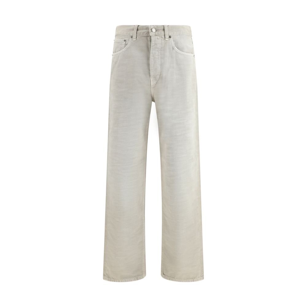 Haikure Gray Cotton Straight-Leg Men's Jeans