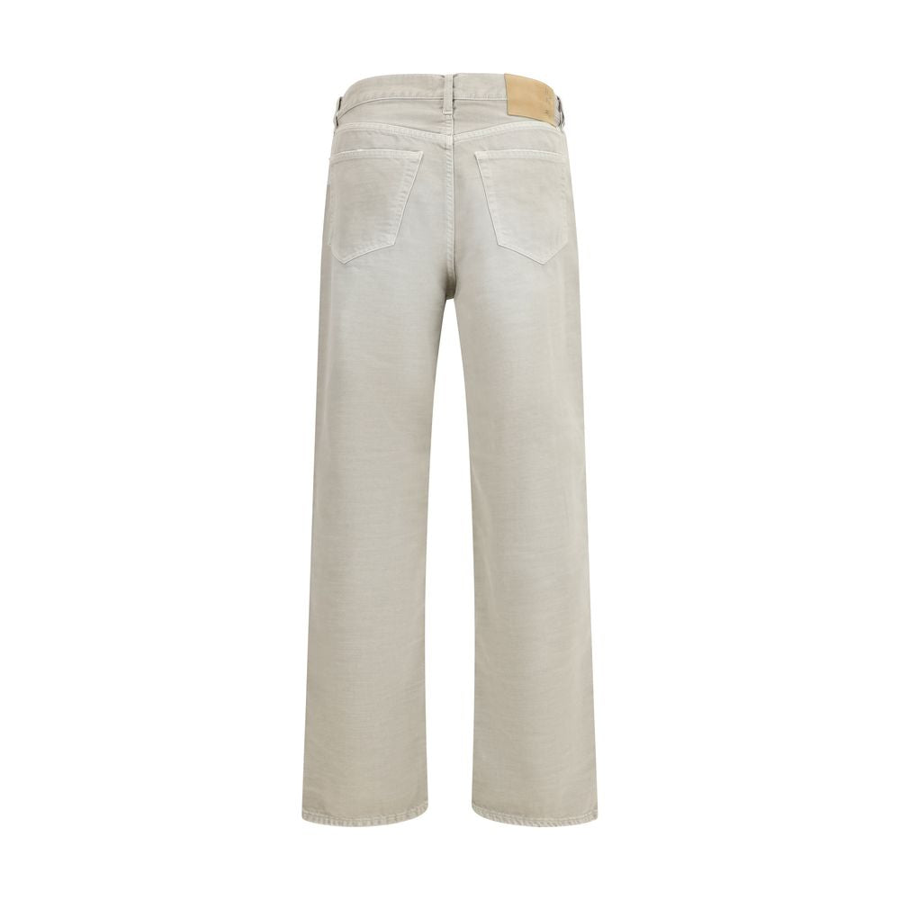 Haikure Gray Cotton Straight-Leg Men's Jeans