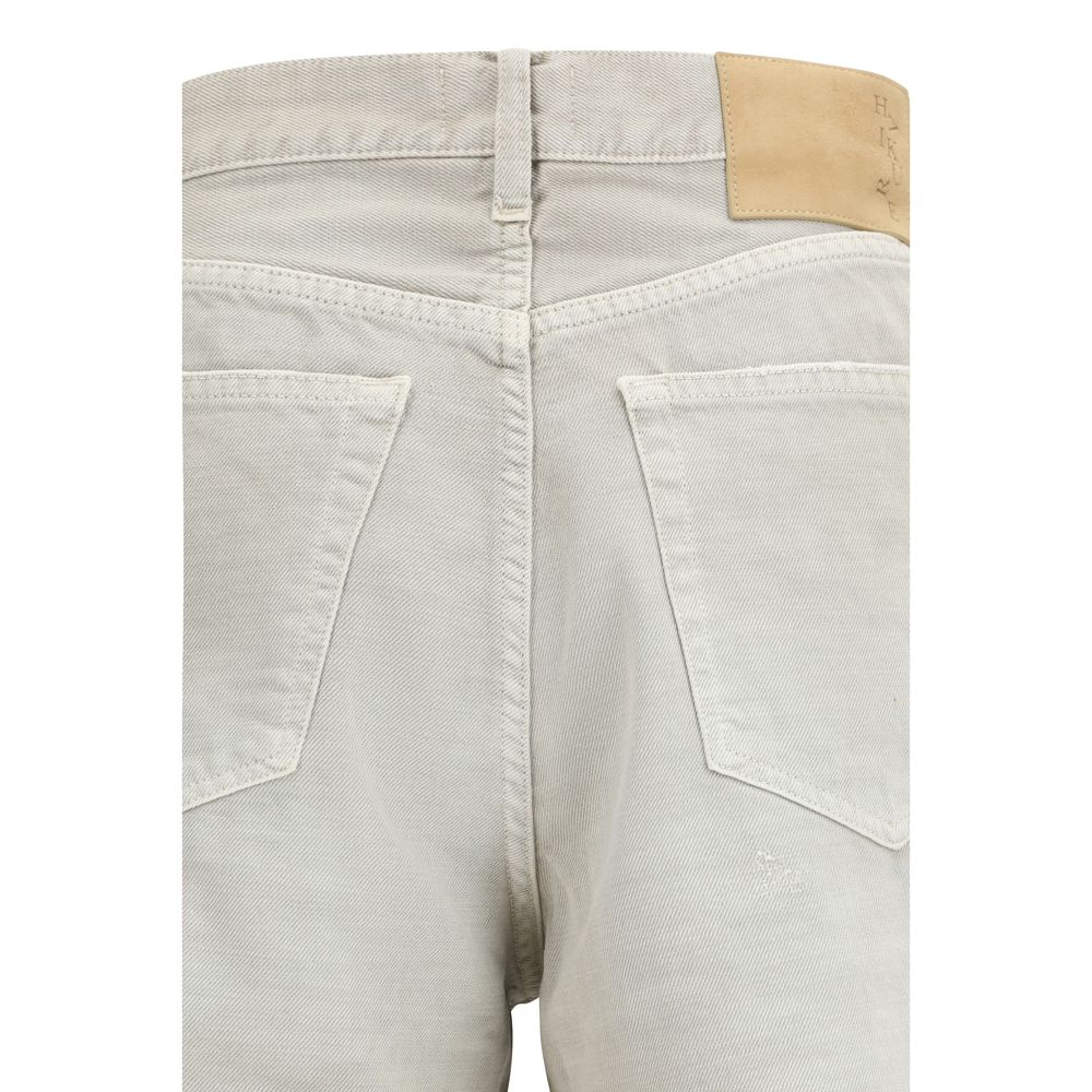 Haikure Gray Cotton Straight-Leg Men's Jeans