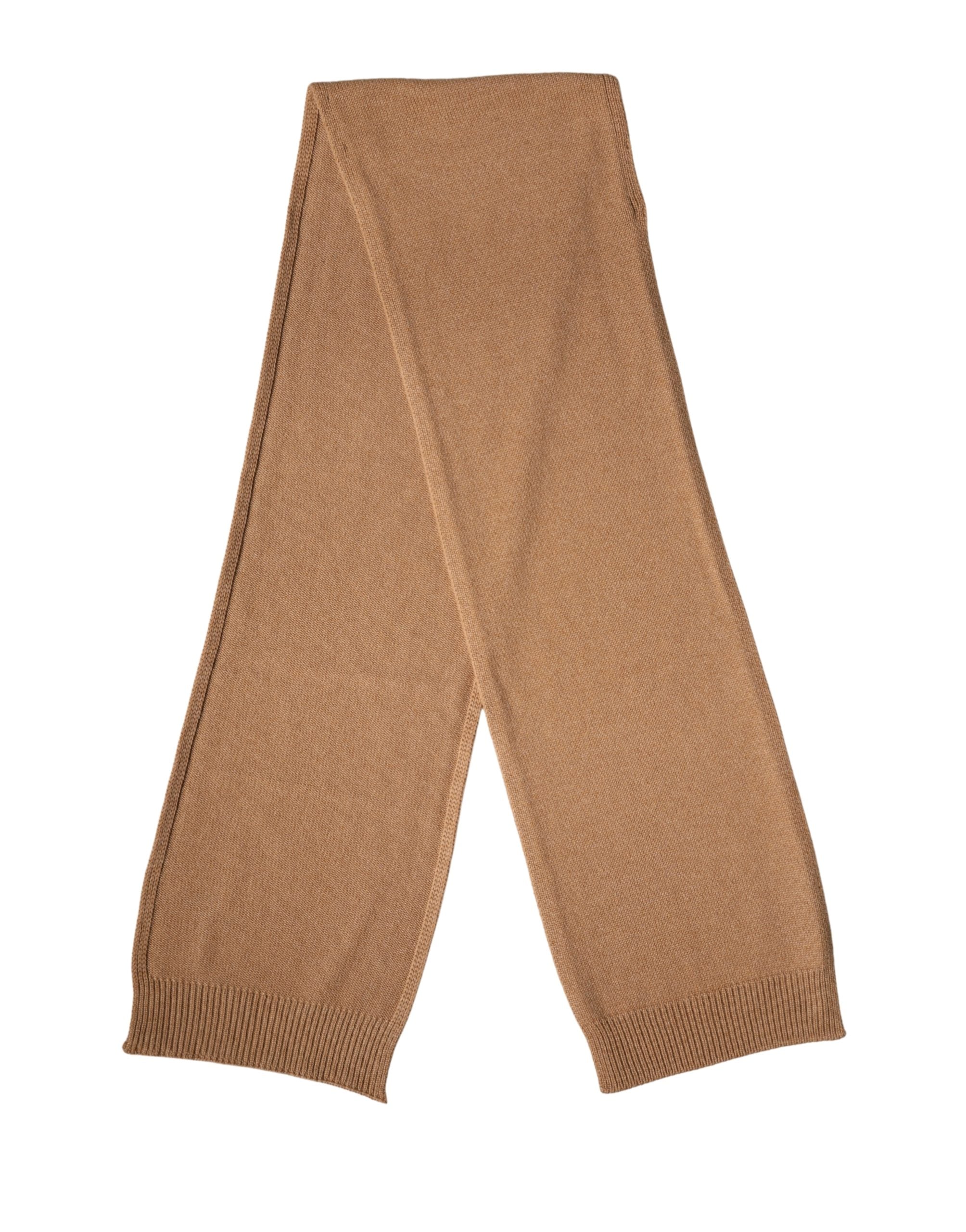 Dolce & Gabbana Brown Cashmere Knitted Men Neck Warmer One Size Men's Scarf (Pre-Owned)