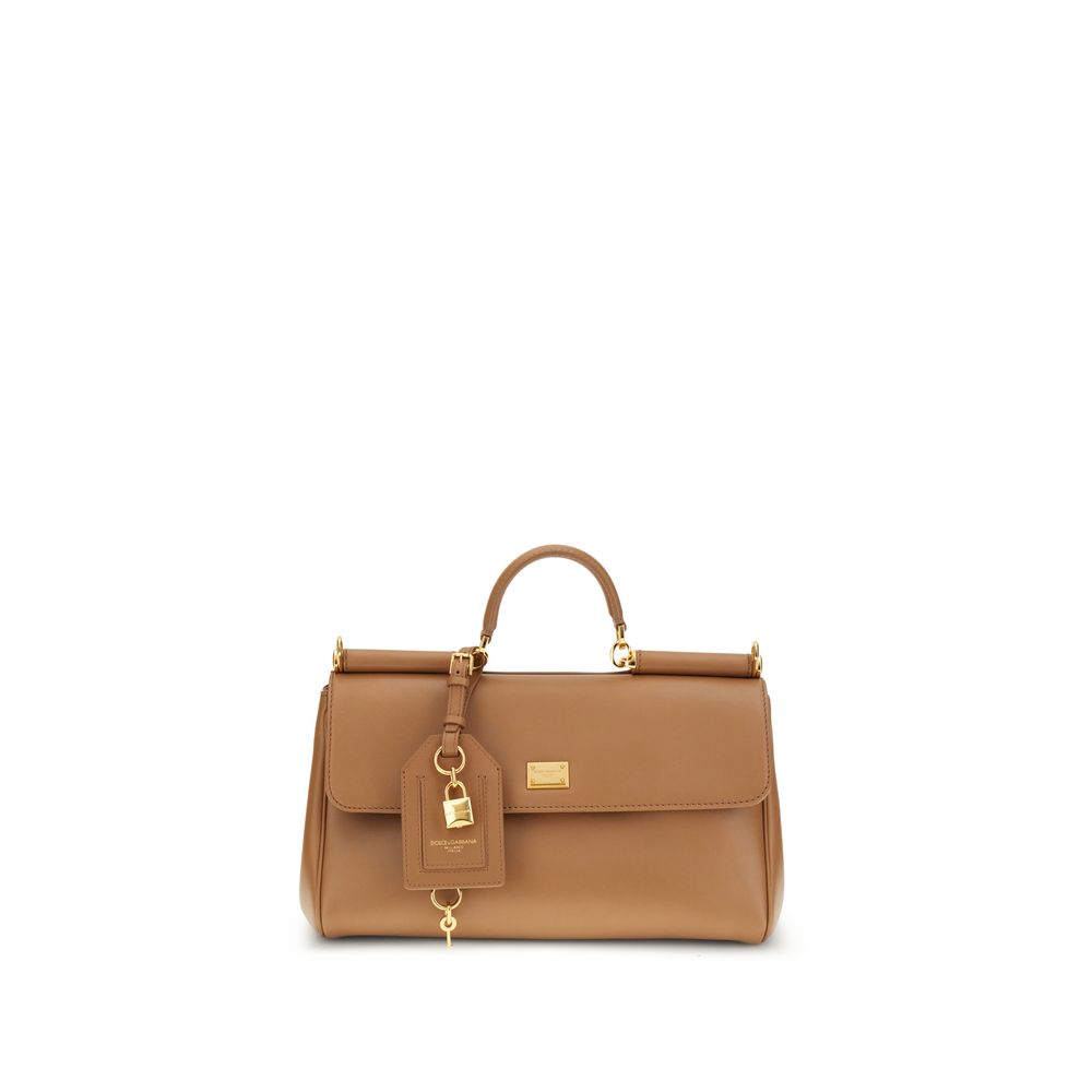 Dolce & Gabbana Beige Calf Leather Bos Taurus Shoulder Women's Bag