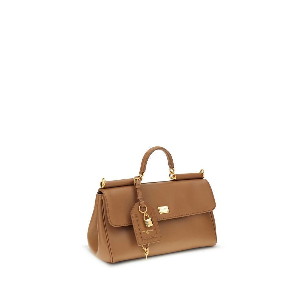 Dolce & Gabbana Beige Calf Leather Bos Taurus Shoulder Women's Bag