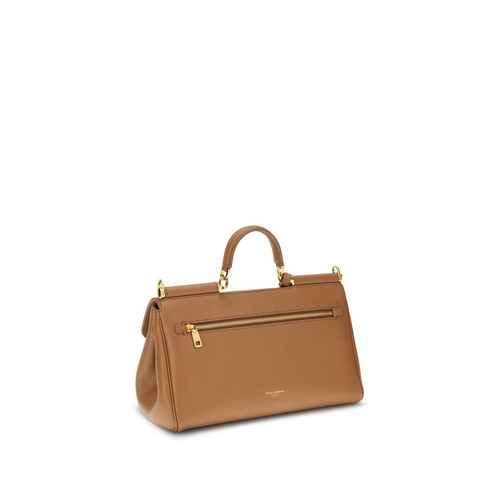 Dolce & Gabbana Beige Calf Leather Bos Taurus Shoulder Women's Bag