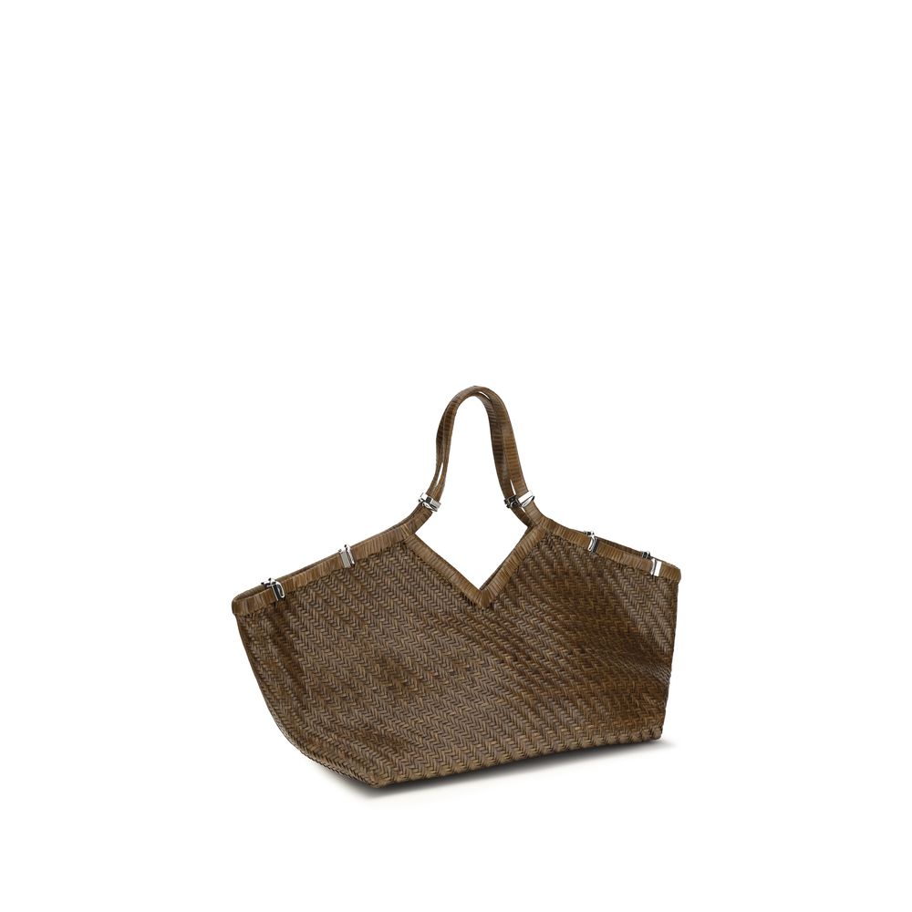 Benedetta Bruzziches Brown Buffalo Leather Women's Handbag