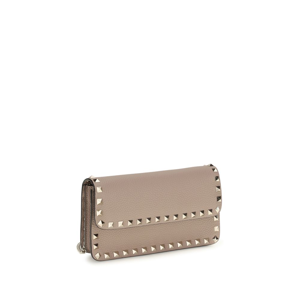 Valentino Garavani Beige Calf Leather Bos Taurus Women's Wallet