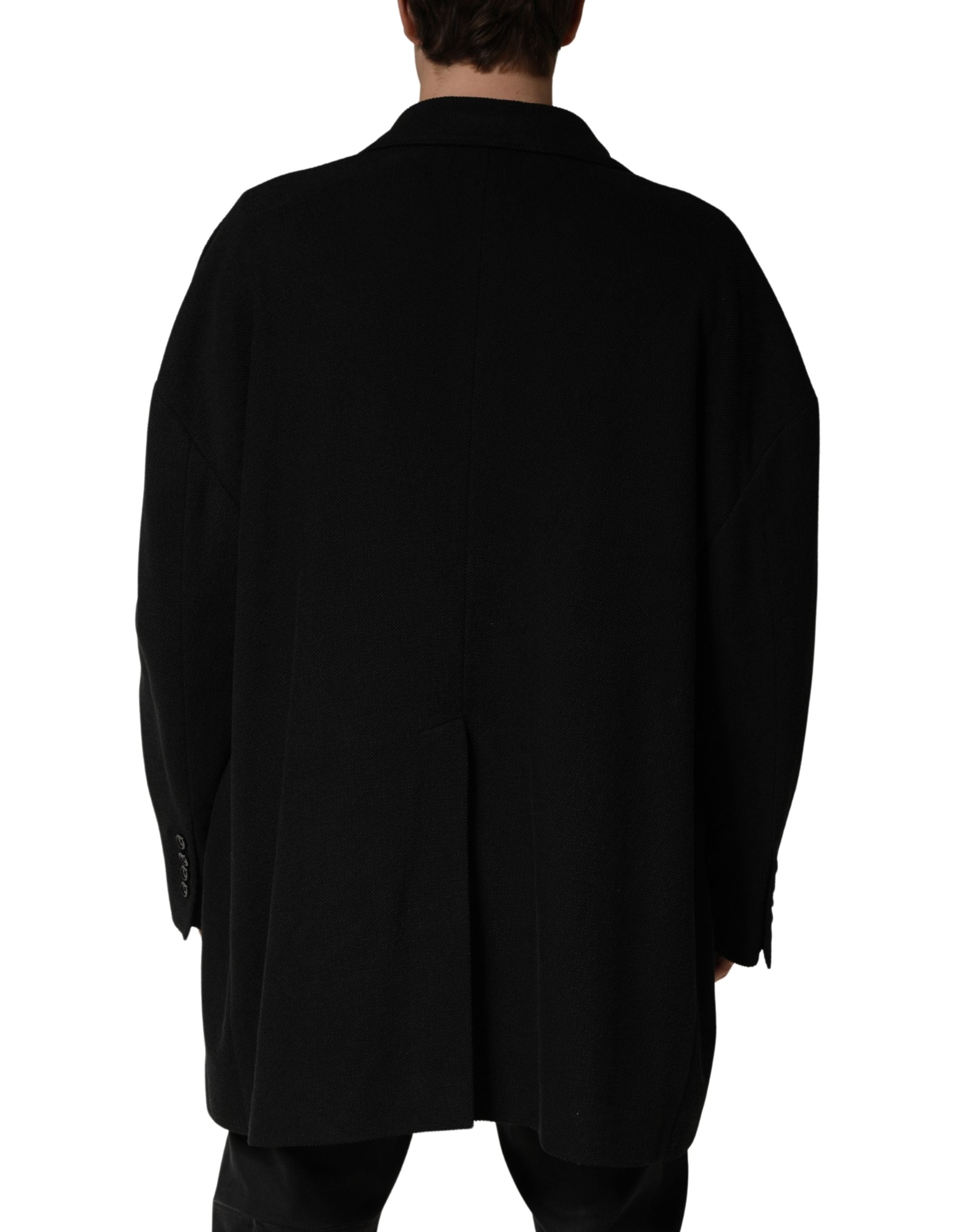 Dolce & Gabbana Black Double Breasted 2 Buttons Suit Men's Jacket