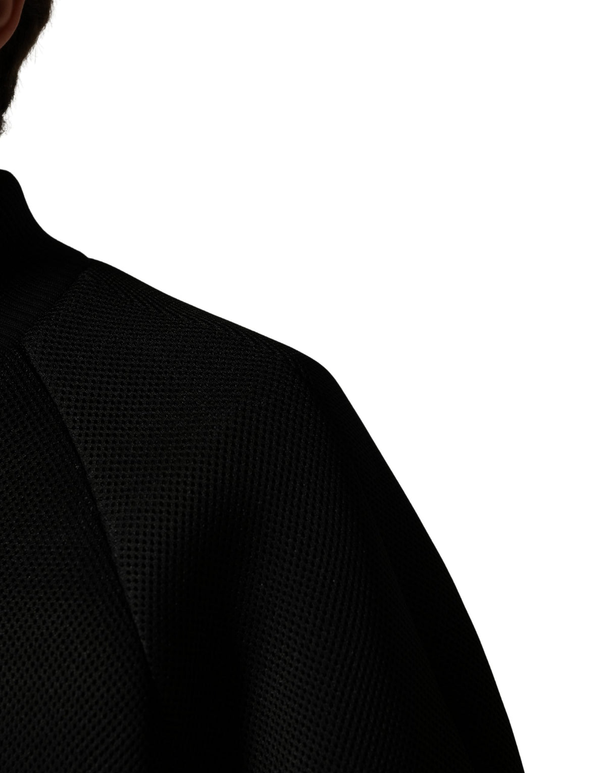 Dolce & Gabbana Men Black Nylon Full Zip Bomber Men's Jacket