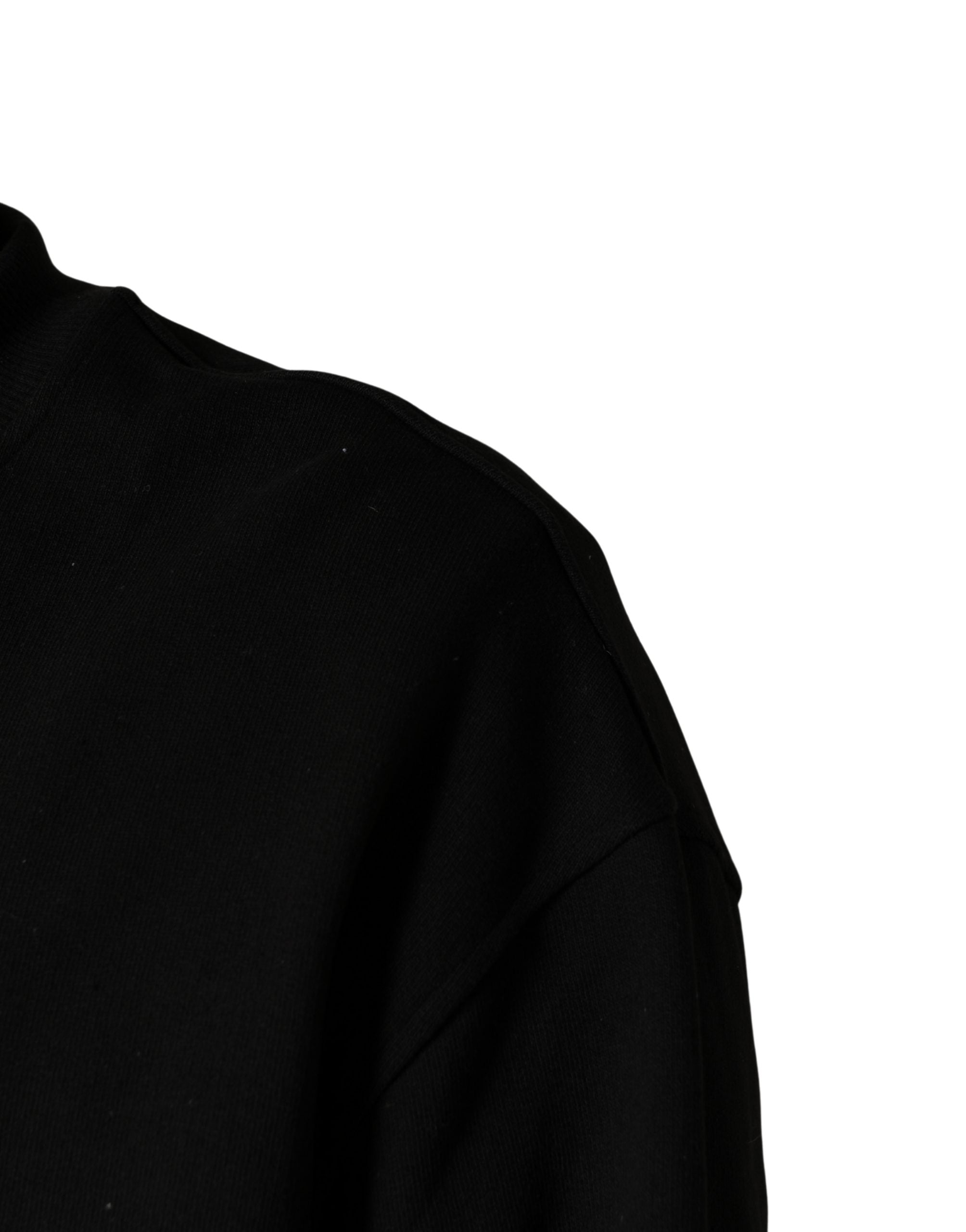 Dolce & Gabbana Black Cotton Crew Neck Sweatshirt Men's Sweater (Pre-Owned)