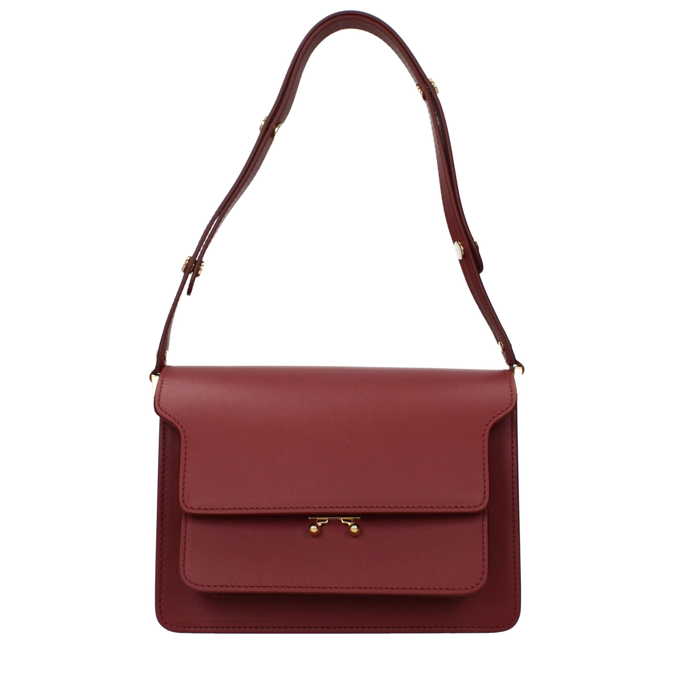 Marni Red Leather Shoulder Women's Bag