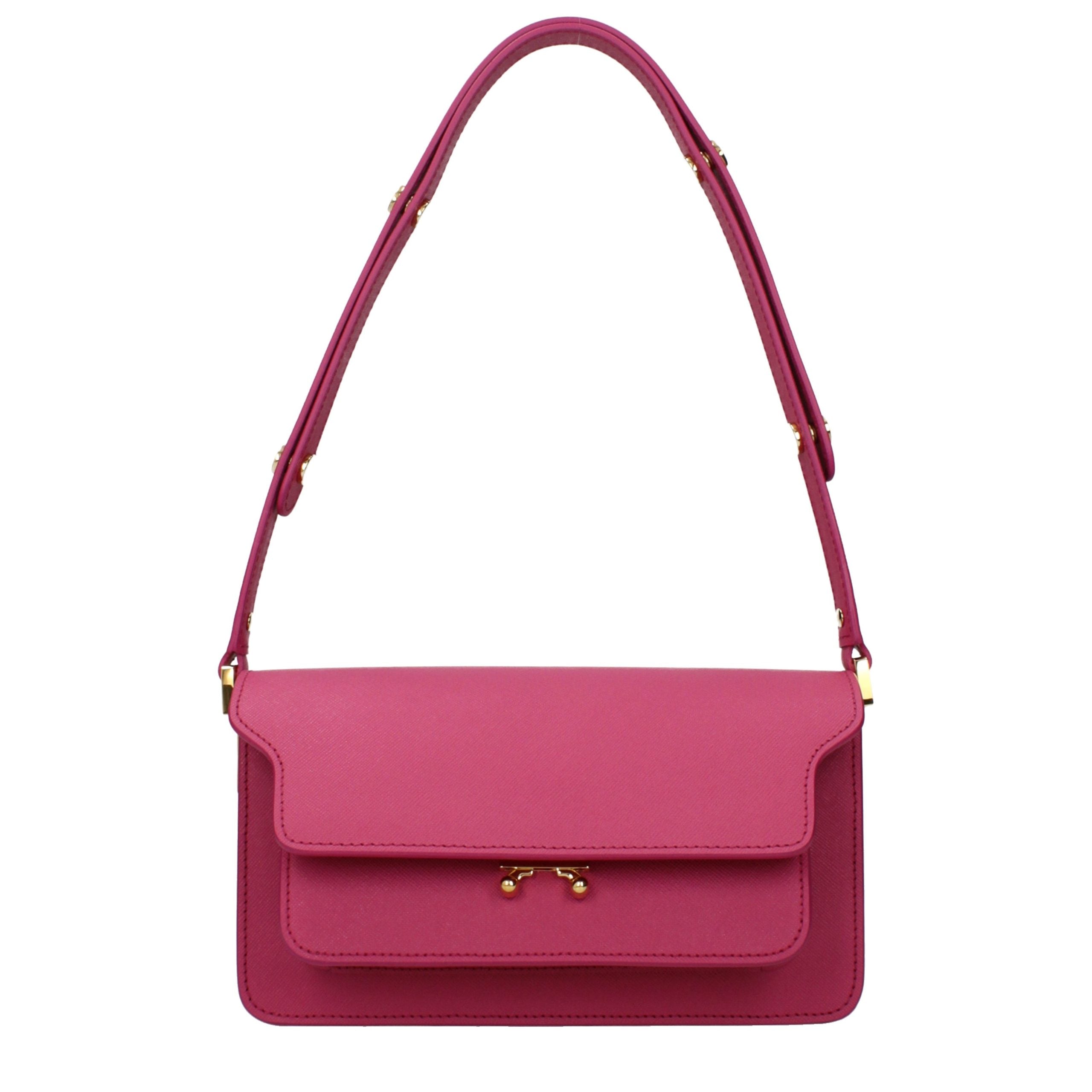 Marni Pink Leather Shoulder Women's Bag
