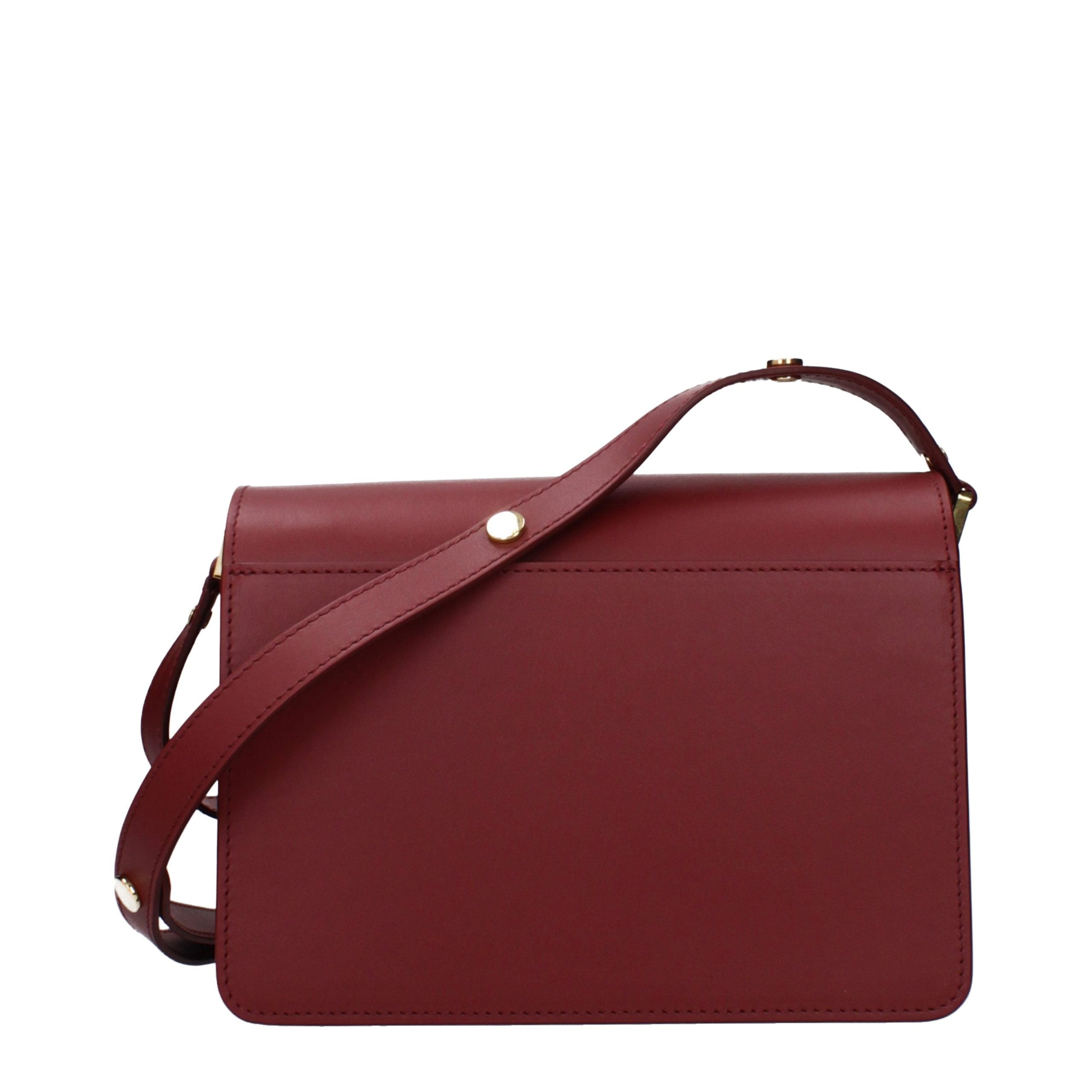 Marni Red Leather Shoulder Women's Bag