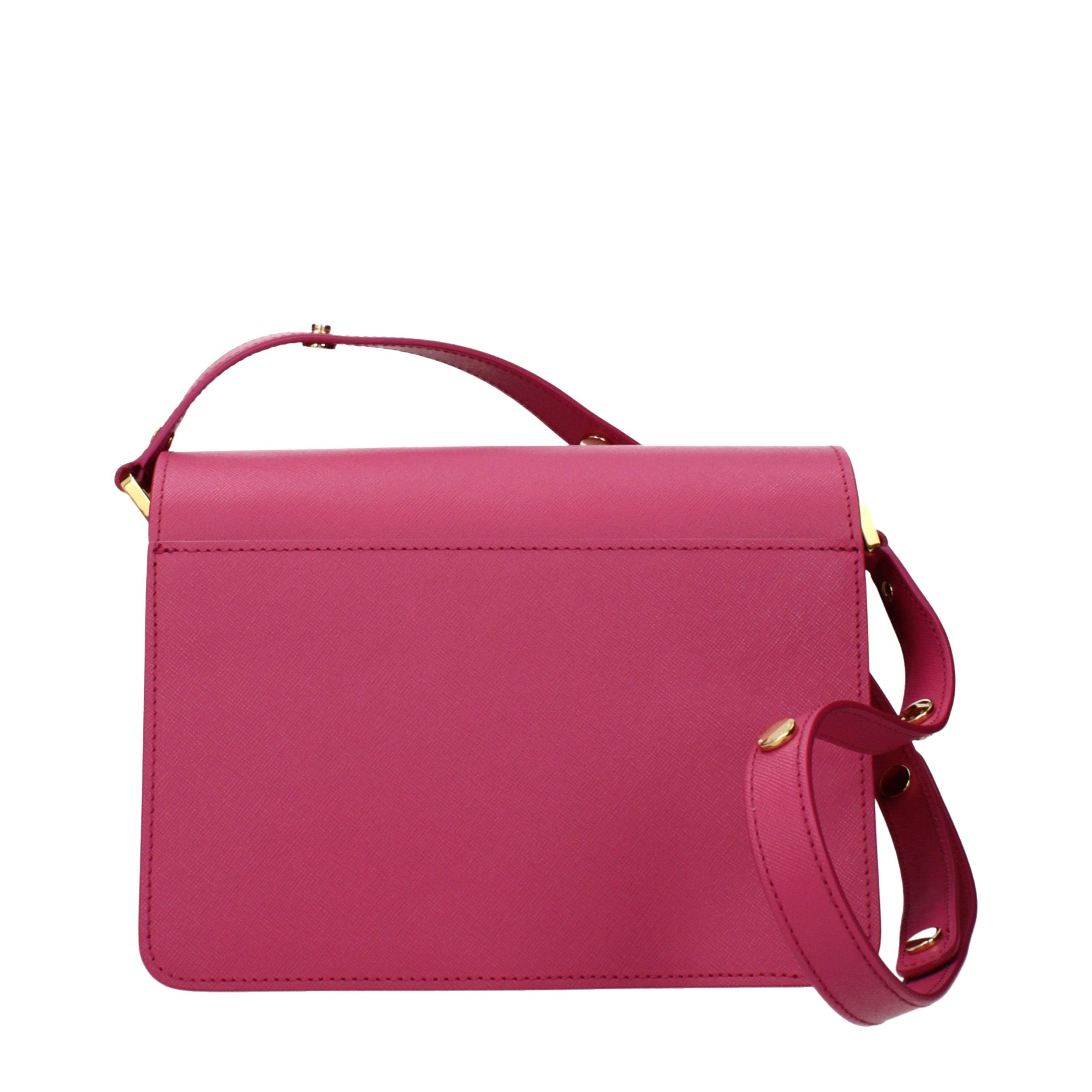 Marni Pink Leather Shoulder Women's Bag