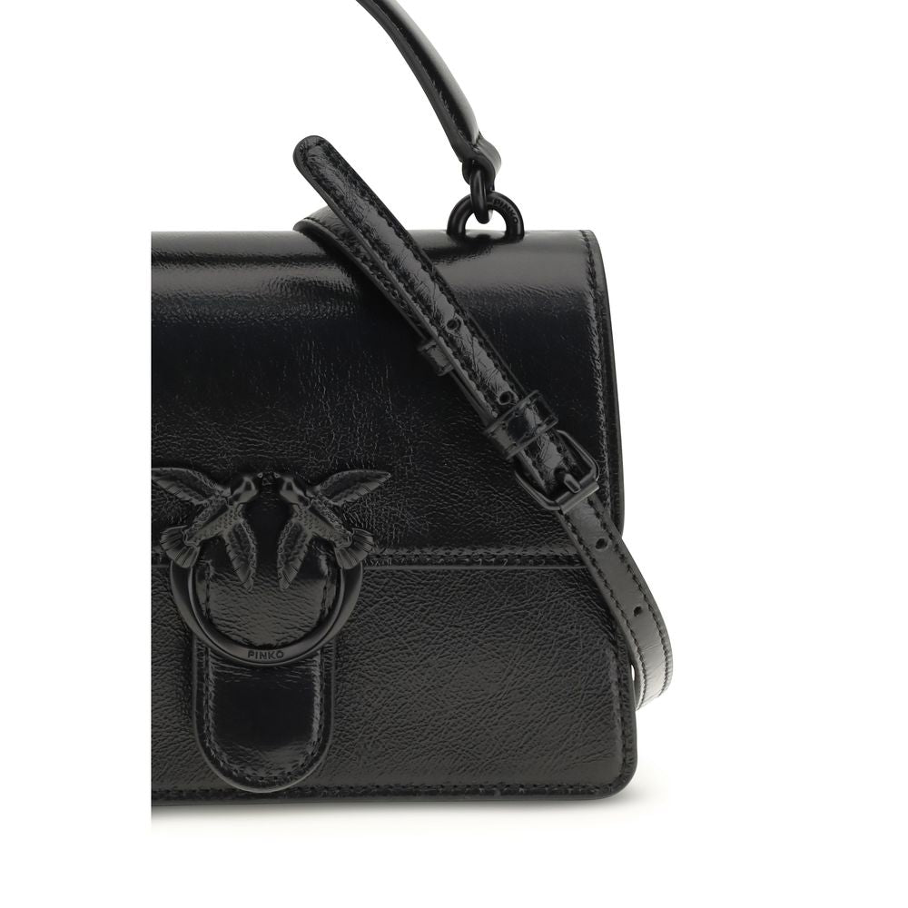 PINKO Black Goatskin Women's Handbag