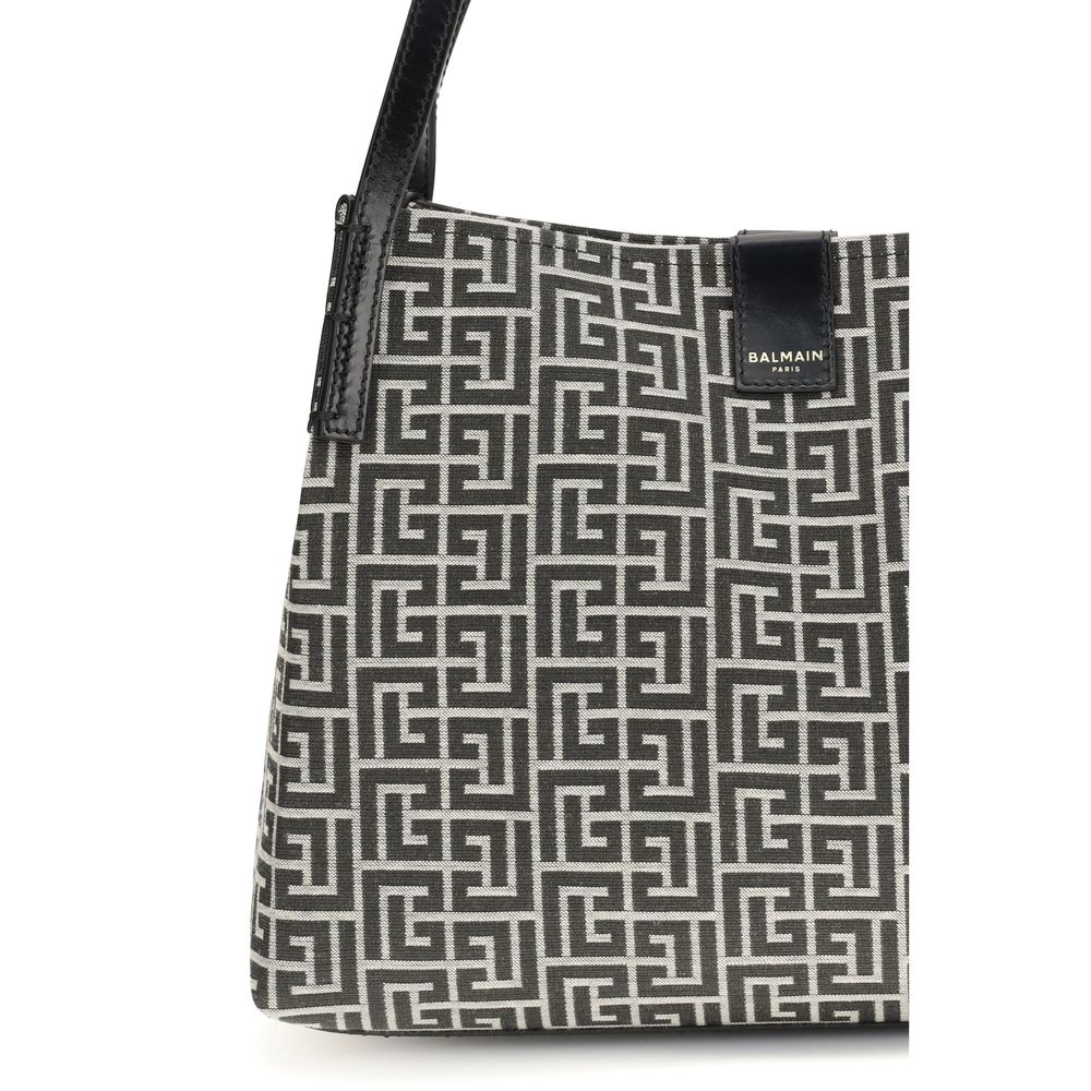 Balmain Black Cotton Shoulder Women's Bag