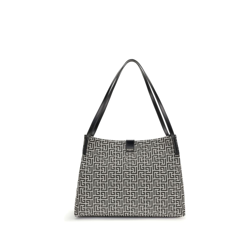 Balmain Black Cotton Shoulder Women's Bag