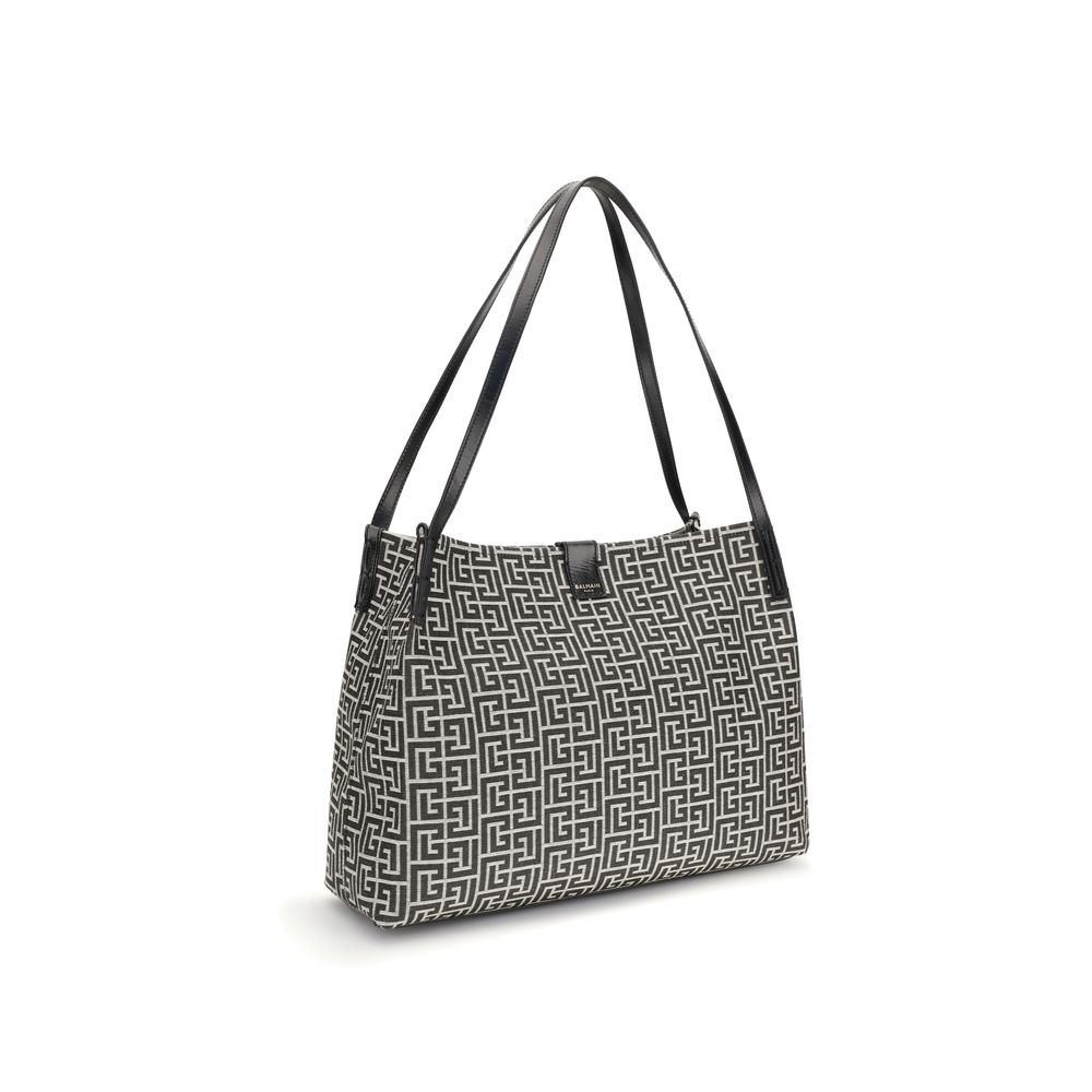 Balmain Black Cotton Shoulder Women's Bag