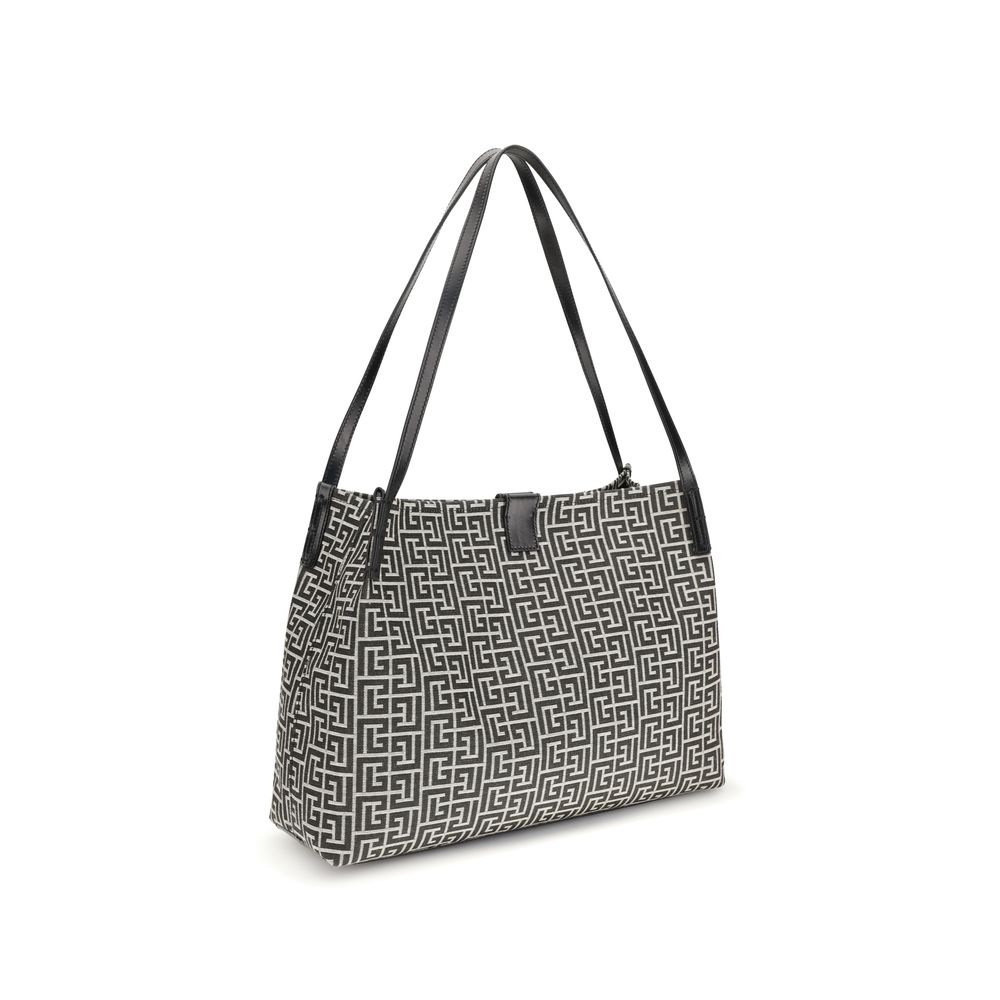 Balmain Black Cotton Shoulder Women's Bag