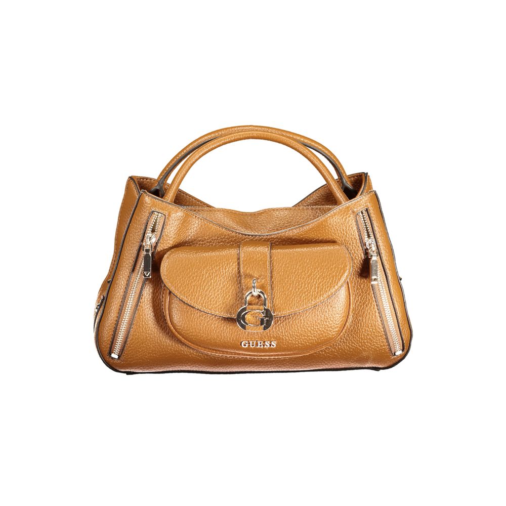 Guess Jeans Marrone Polyurethane Women Women's Handbag