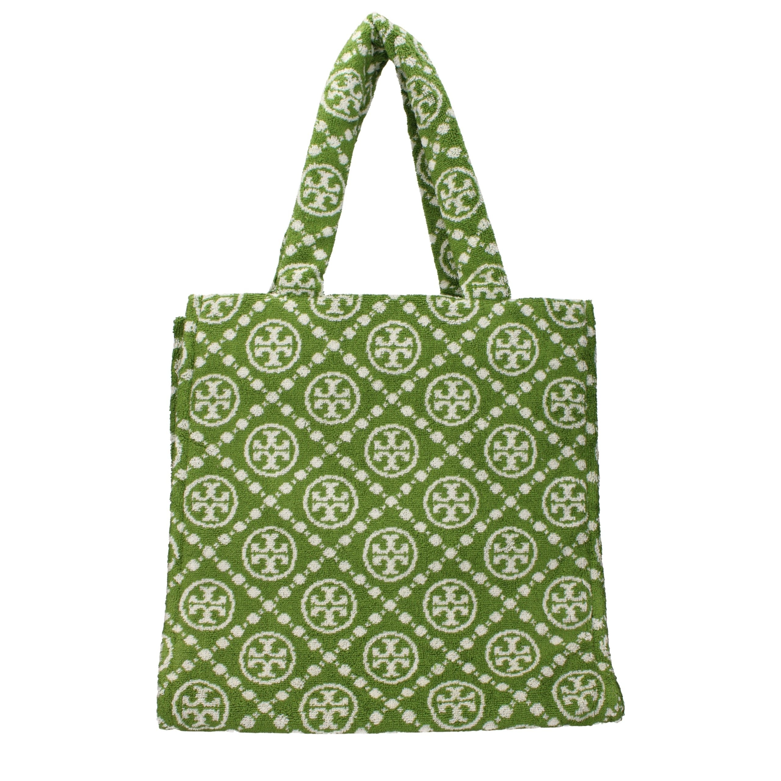 Tory Burch Green Cotton-Like Shoulder Women's Bag