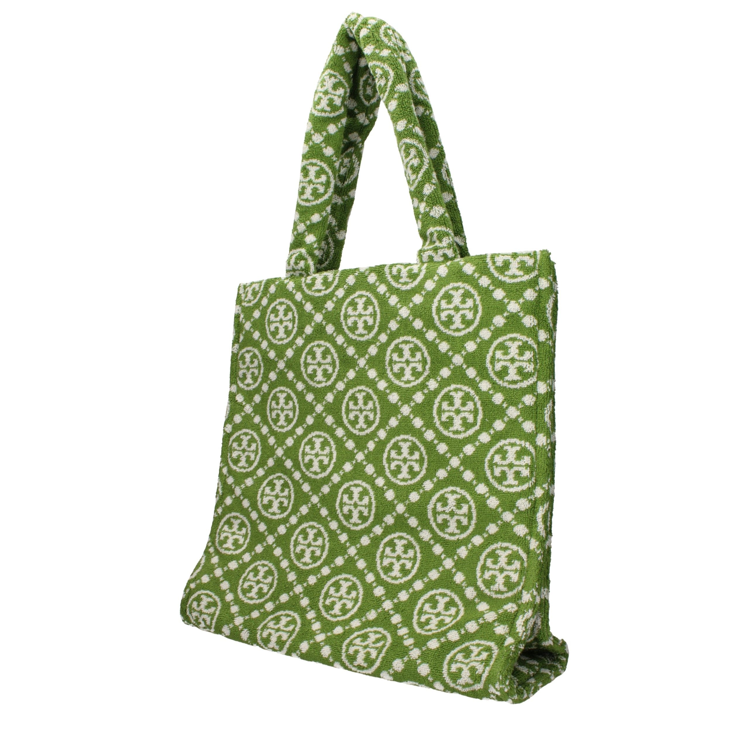 Tory Burch Green Cotton-Like Shoulder Women's Bag