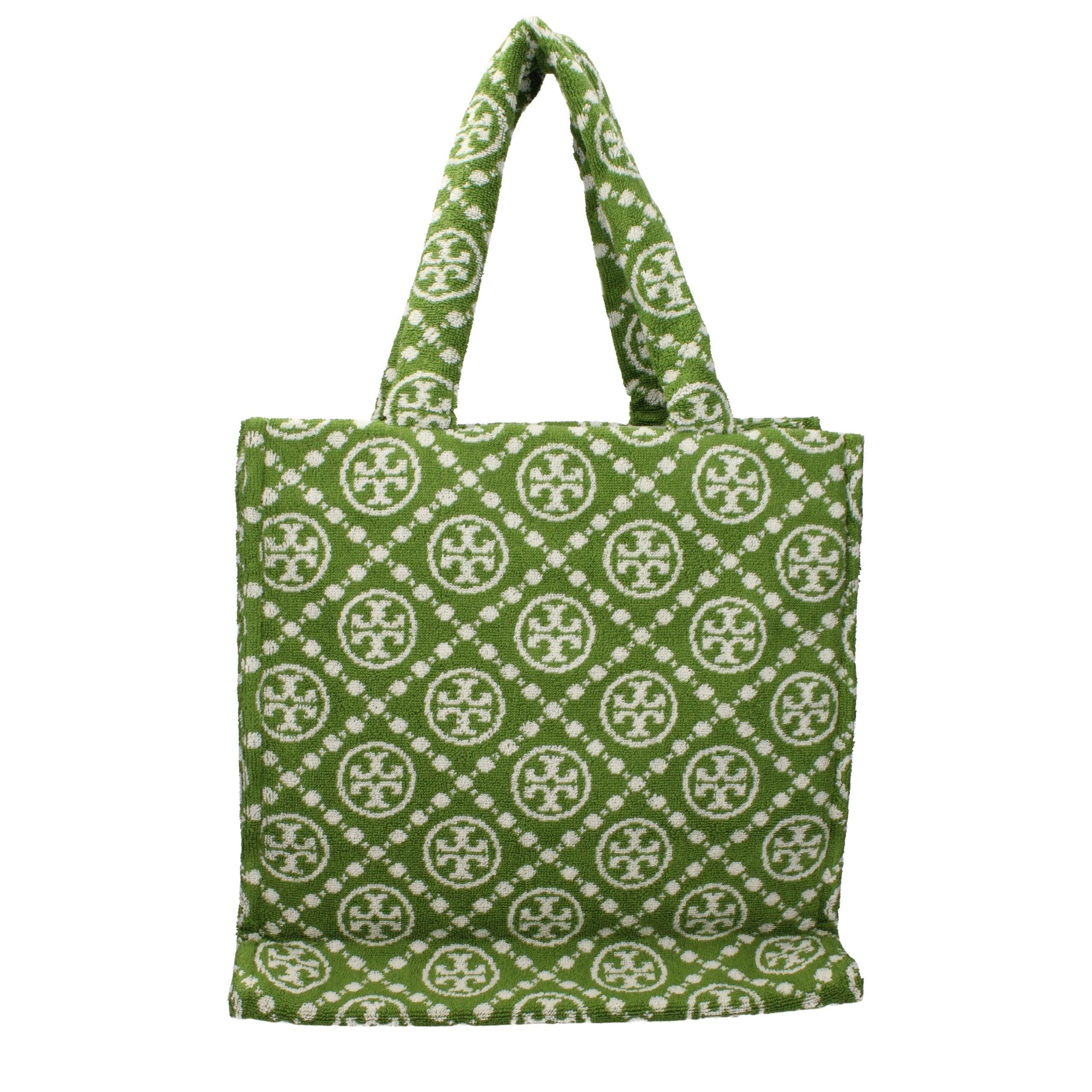 Tory Burch Green Cotton-Like Shoulder Women's Bag