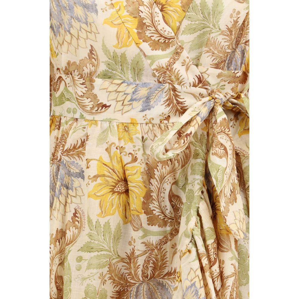 Zimmermann Bicolor Cotton Casual Women's Dress
