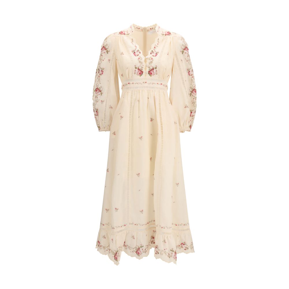 Zimmermann Beige Linen Casual Women's Dress