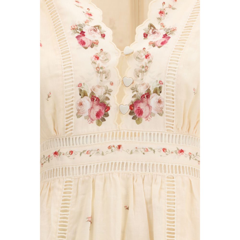 Zimmermann Beige Linen Casual Women's Dress