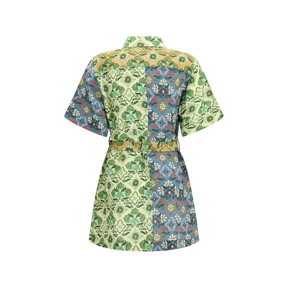 Alemais Multicolor Linen Casual Women's Dress