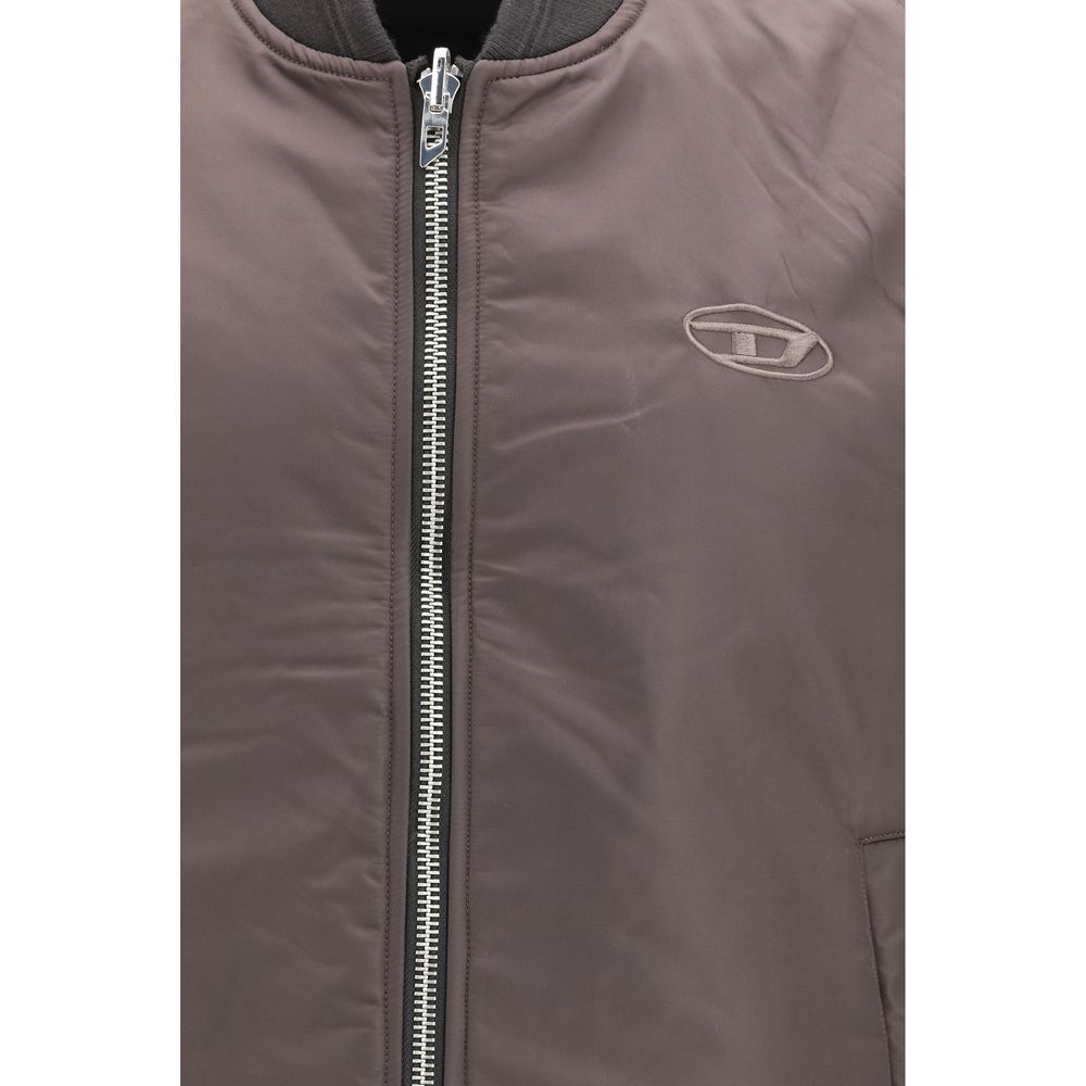Diesel Brown Polyamide Sleeveless Men's Jacket